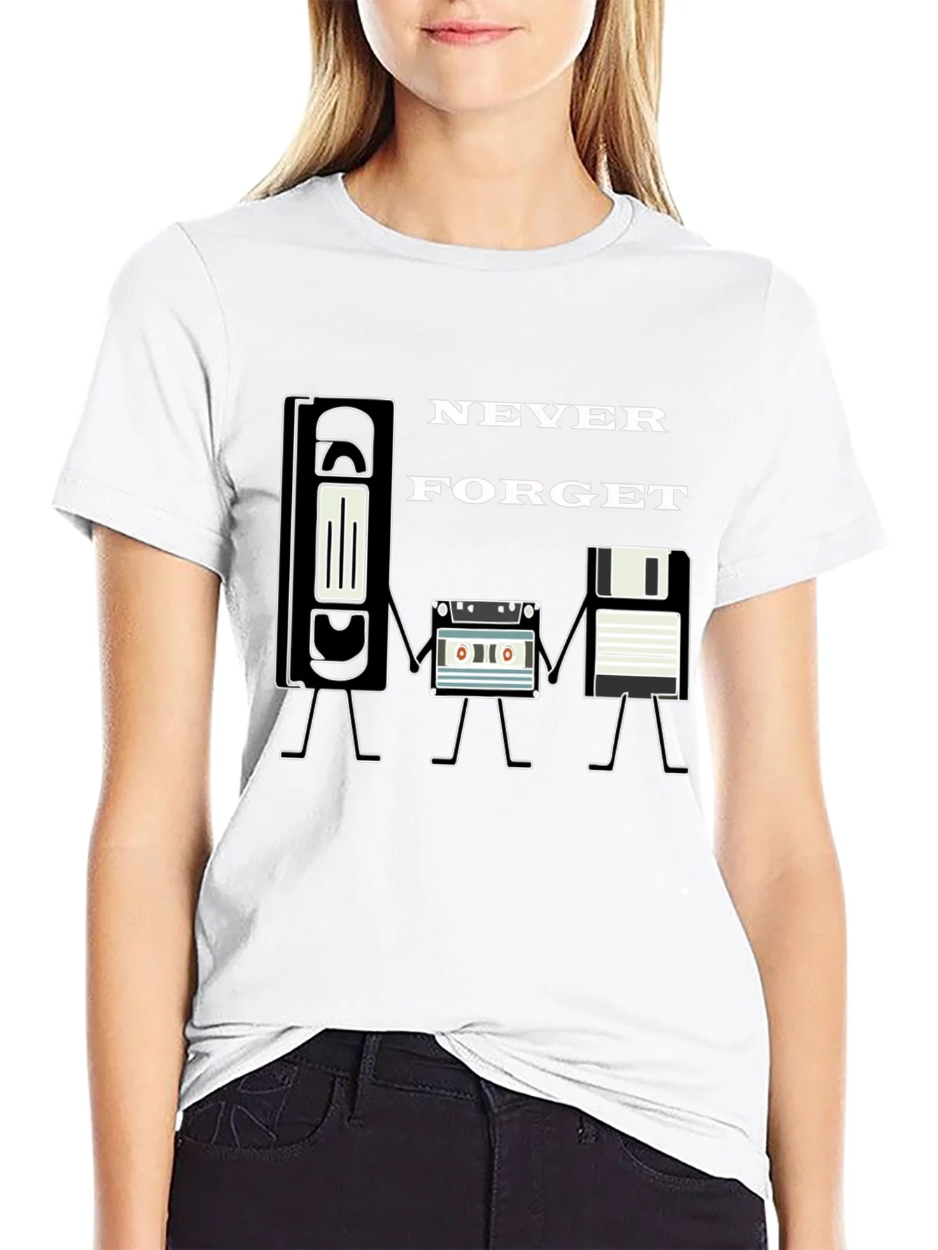 Rebbecca Retro Media T-Shirt - Never Forget