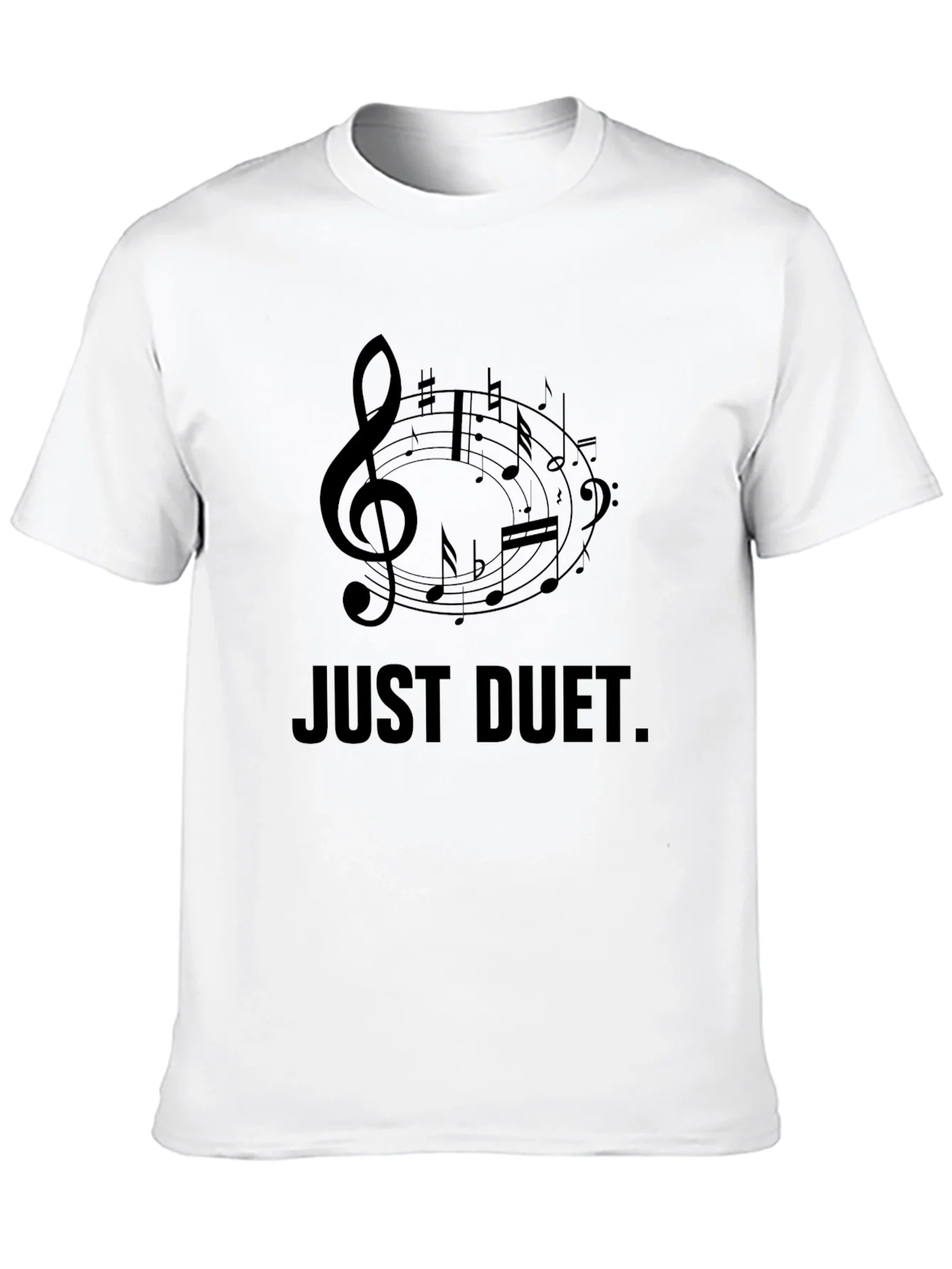 Camiseta Negra: Just Duet. Dise?o Musical