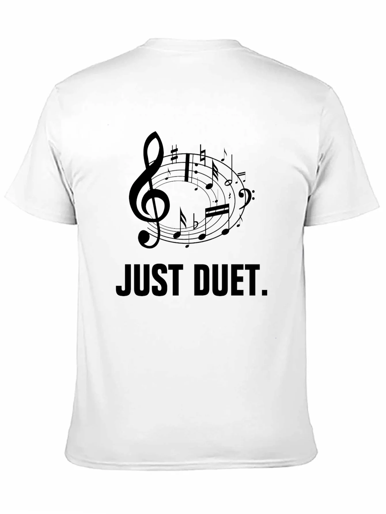 Camiseta Negra: Just Duet. Dise?o Musical