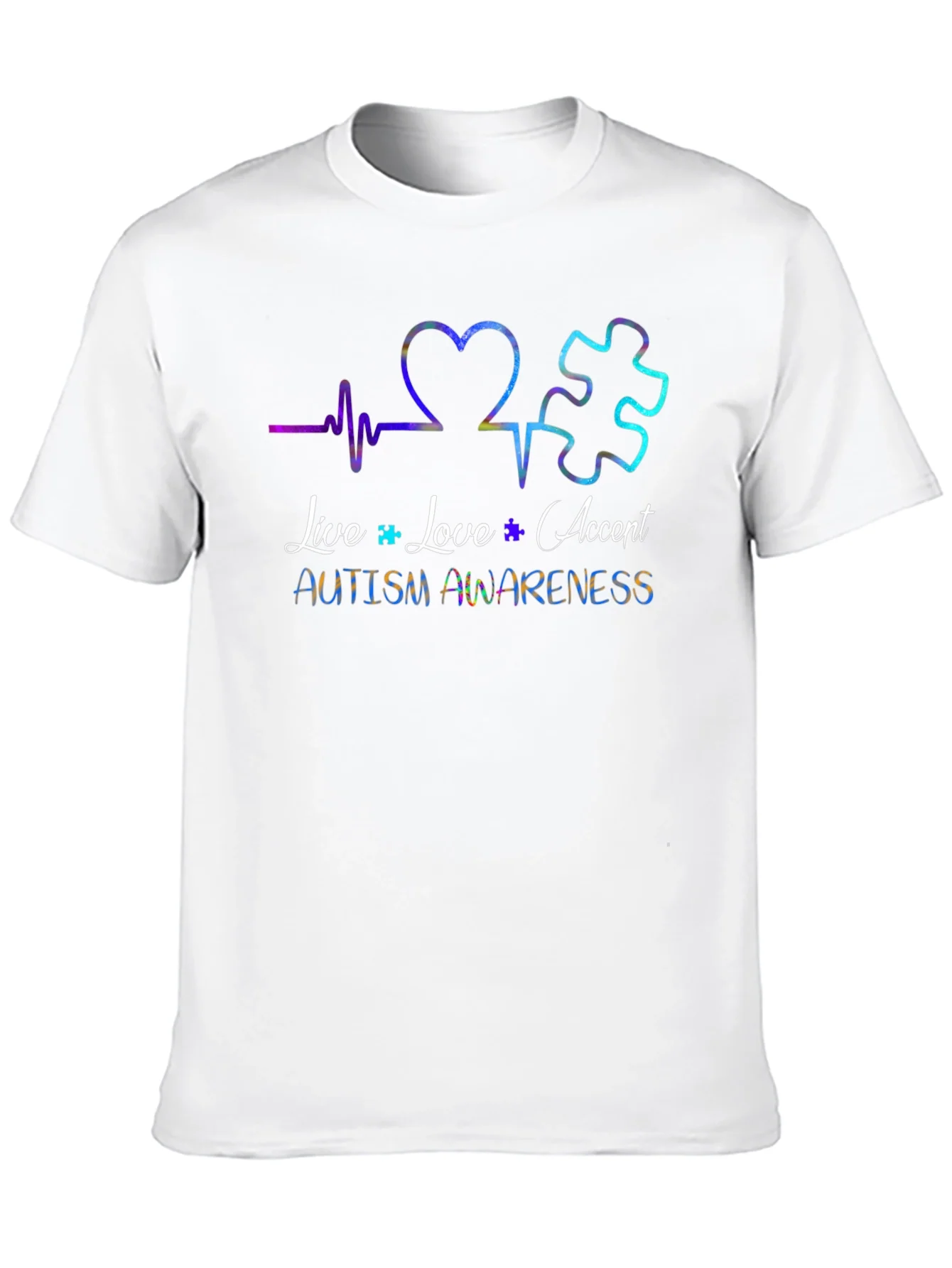 Rebbecca Autism Awareness Heartbeat T-Shirt
