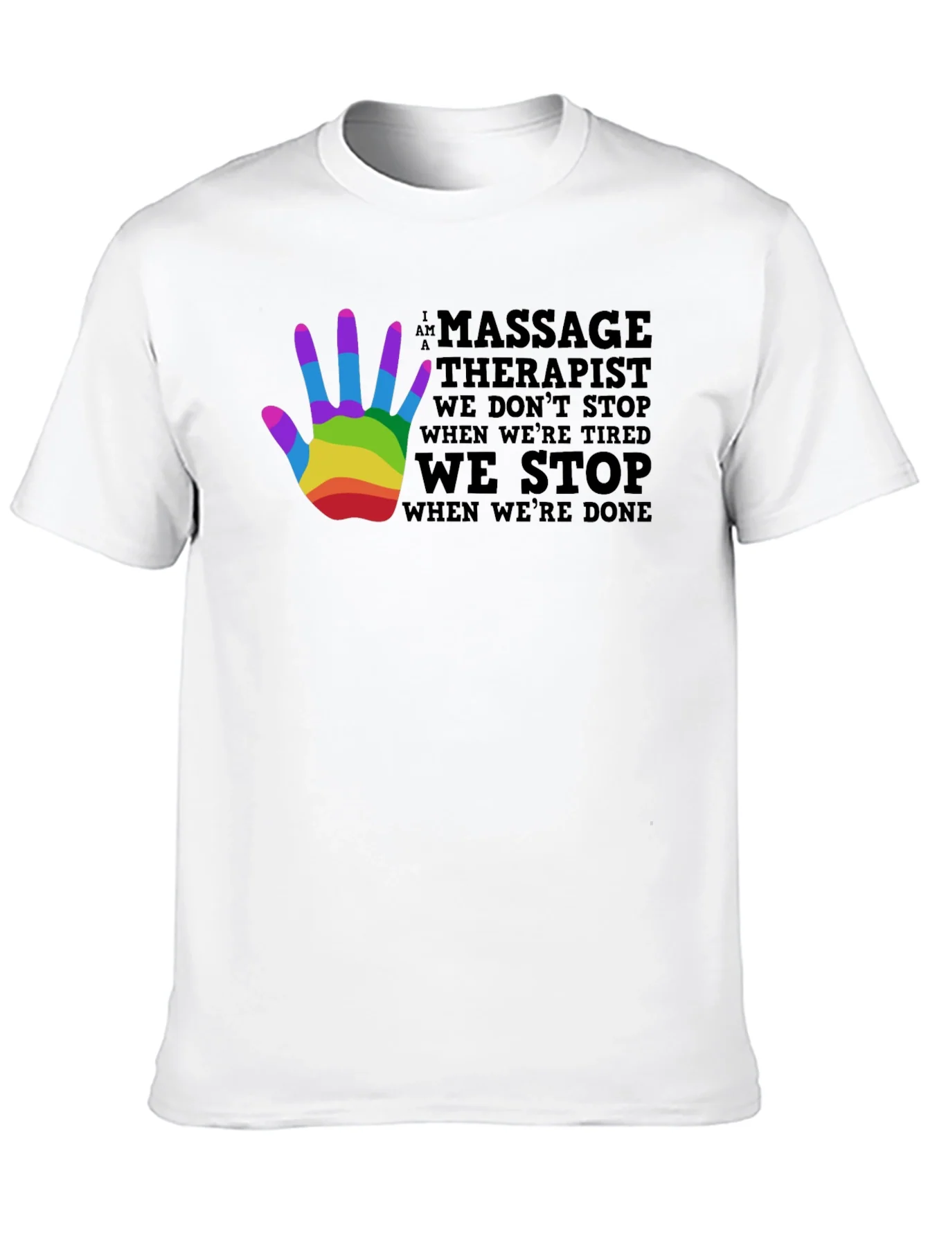 Camiseta Negra Masajista Orgullo LGBT