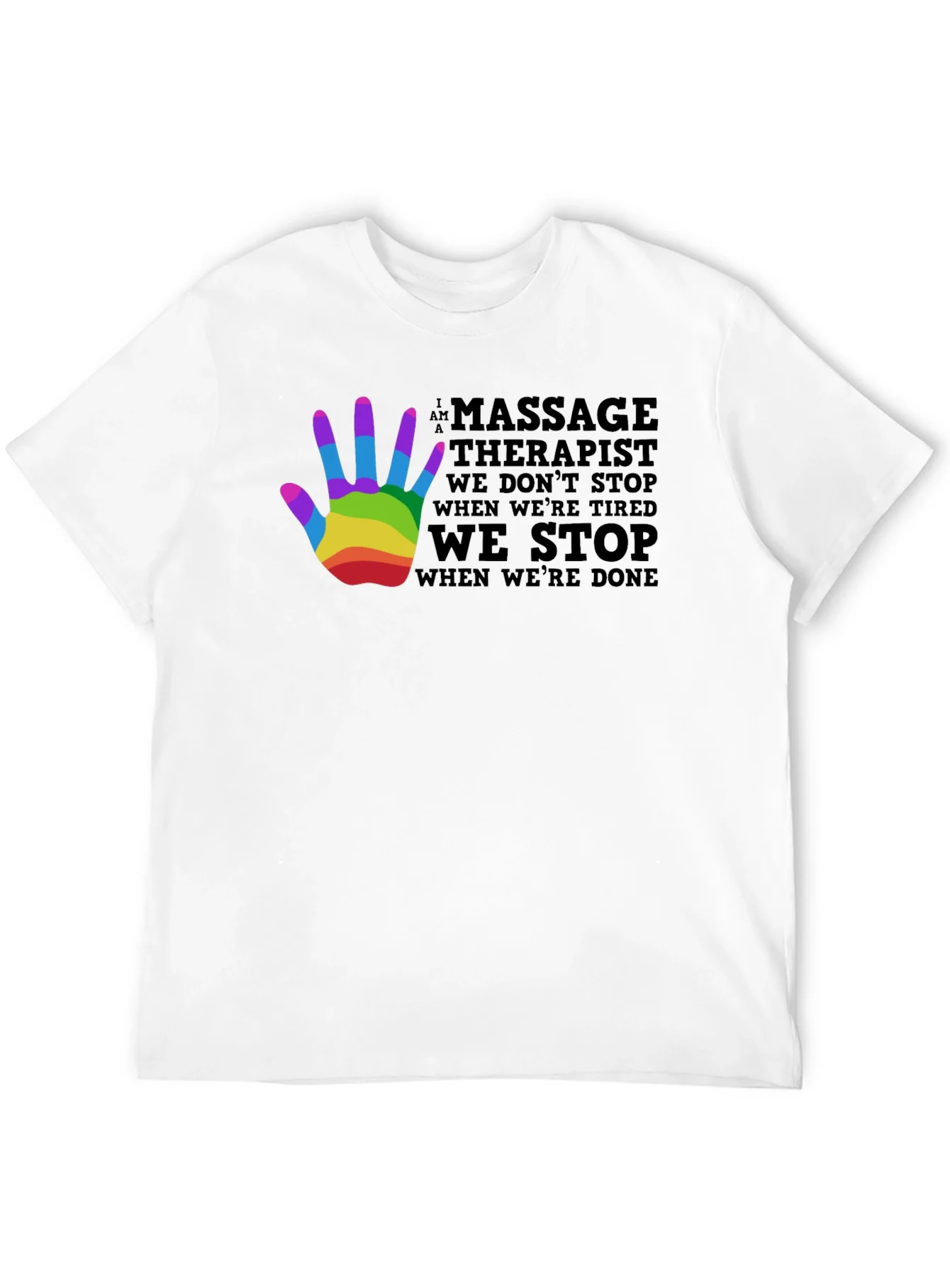Camiseta Negra Masajista Orgullo LGBT