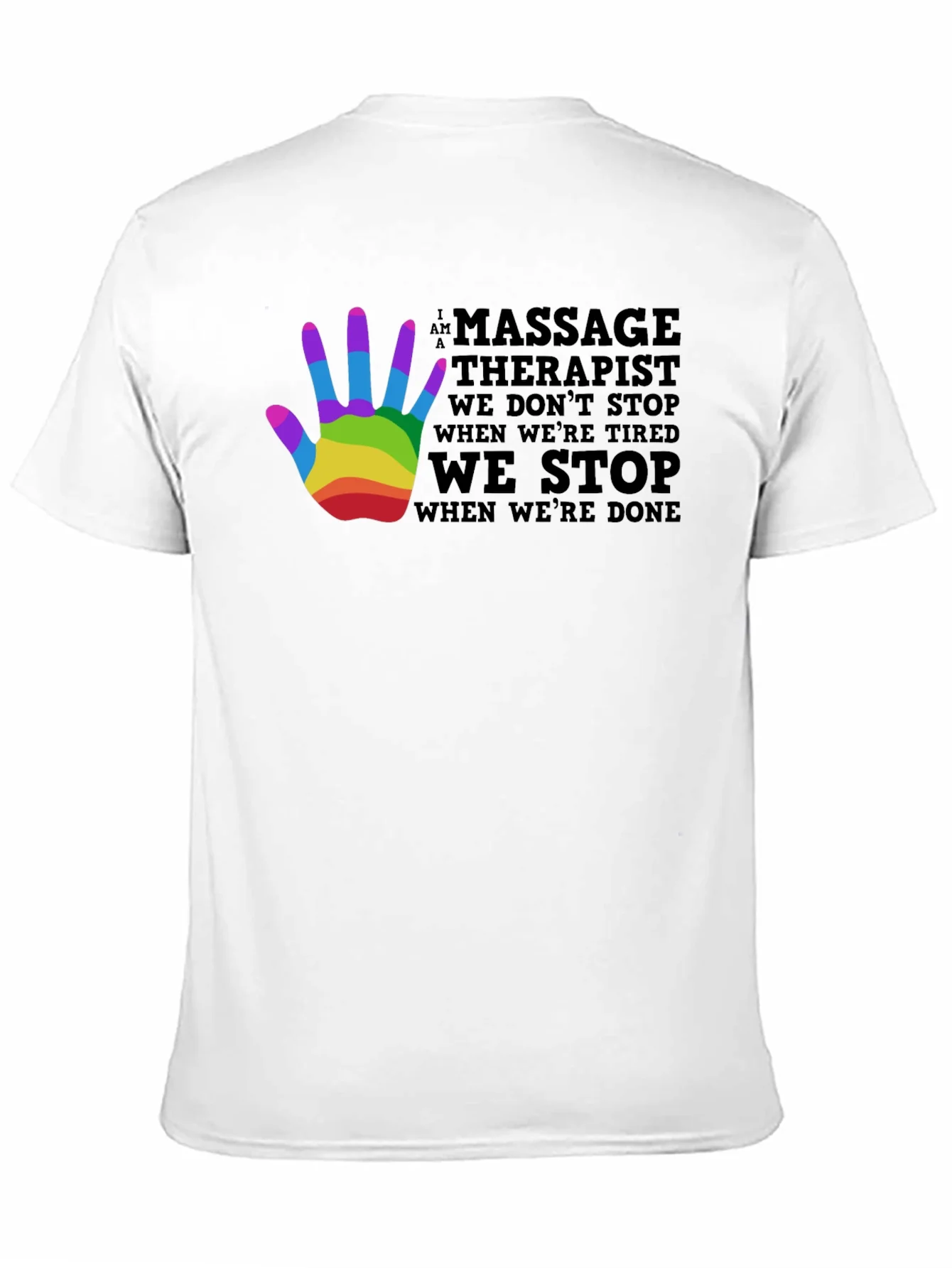 Camiseta Negra Masajista Orgullo LGBT