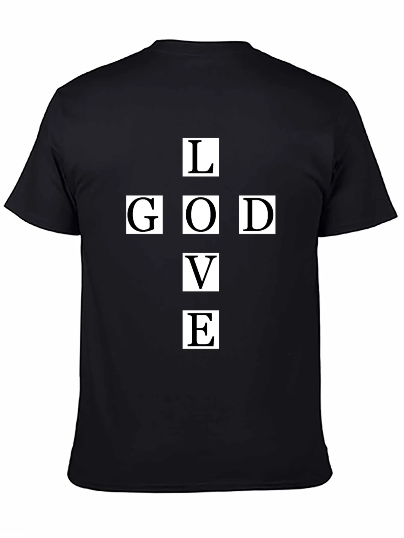 Camiseta Negra: Ama a Dios V¨ªstete con Fe