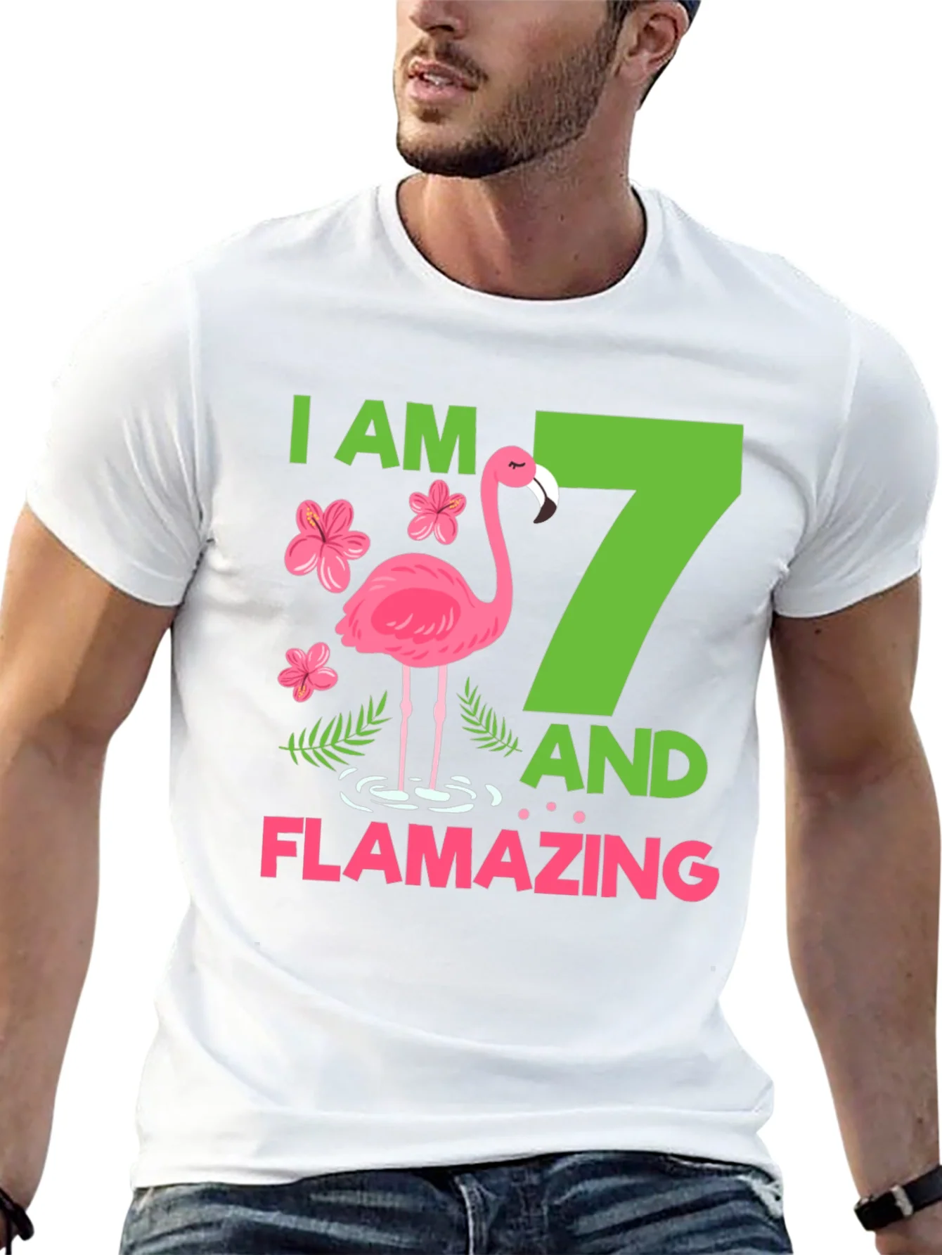 Camiseta Cumplea?os Ni?a - Flamenco 7 A?os