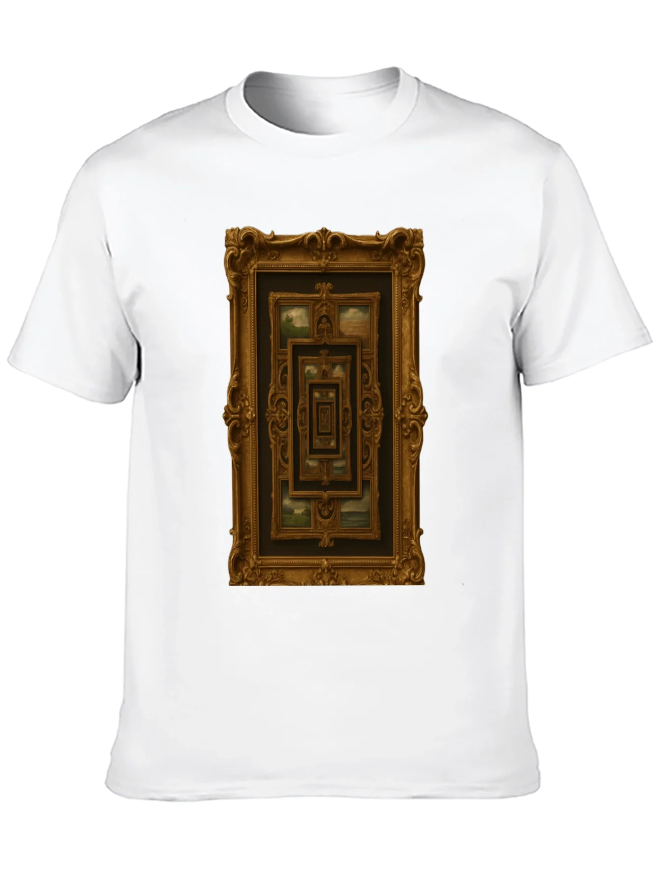 Camiseta Negra con Dise?o de Marcos Dorados