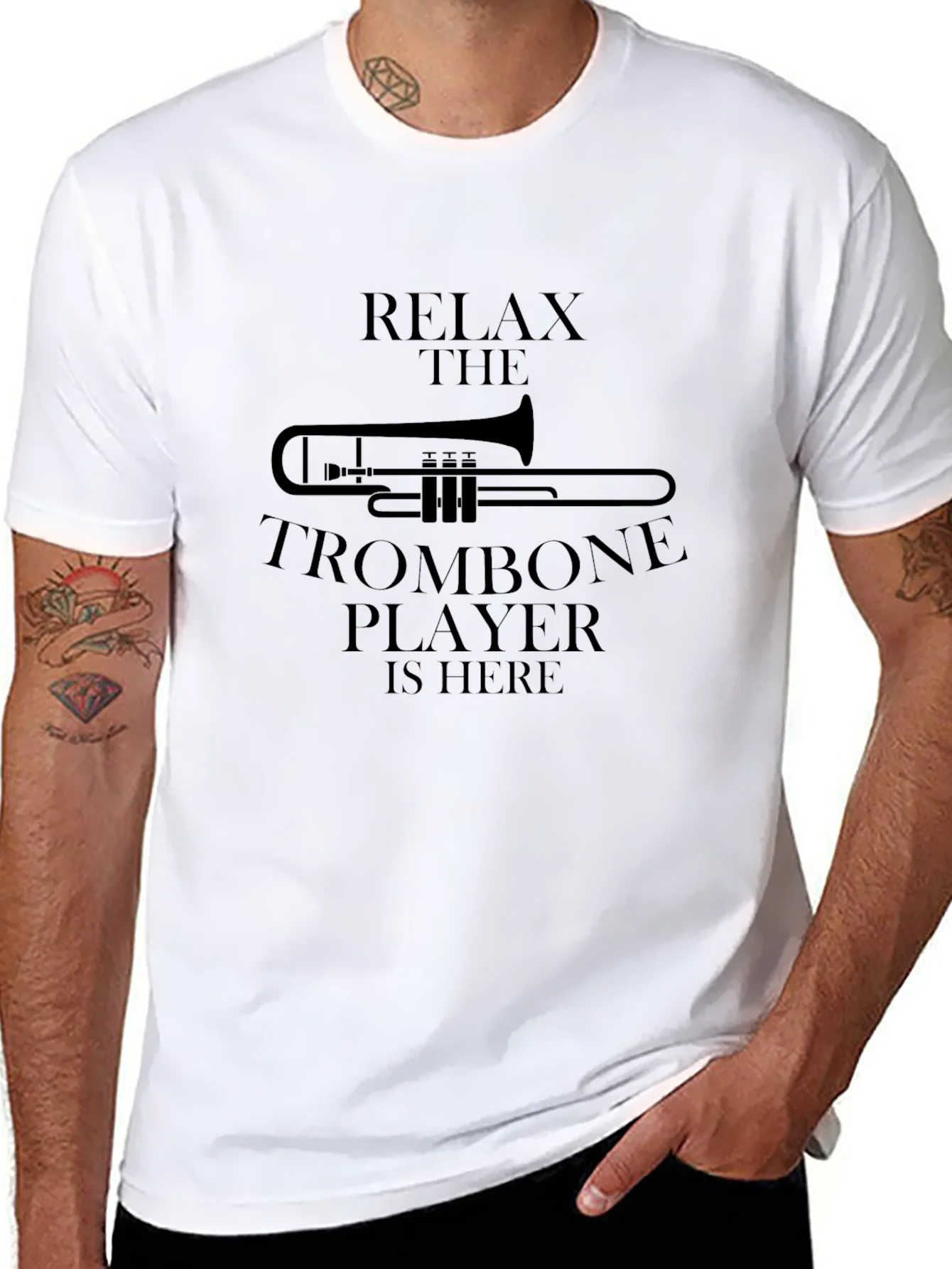 Camiseta Negra Relax Trombone Player