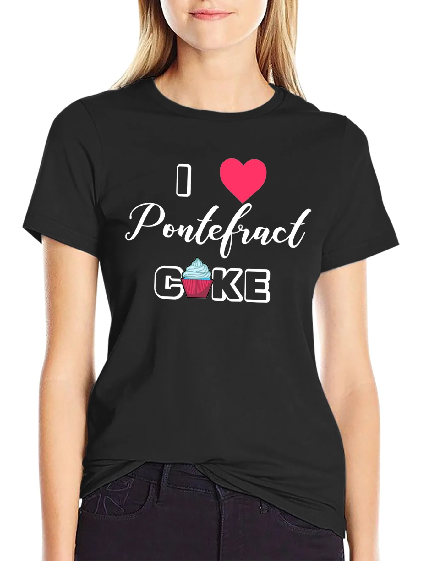 Camiseta Negra I Love Pontefract Cake