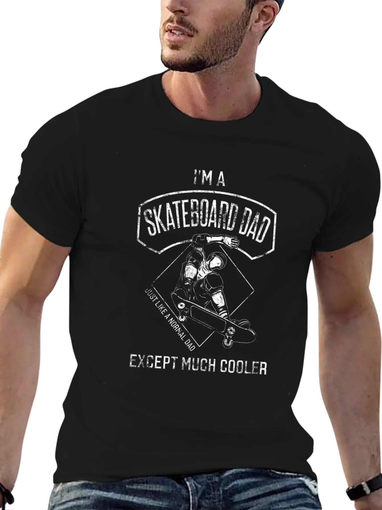 Camiseta Negra: Soy un Pap¨¢ Skater