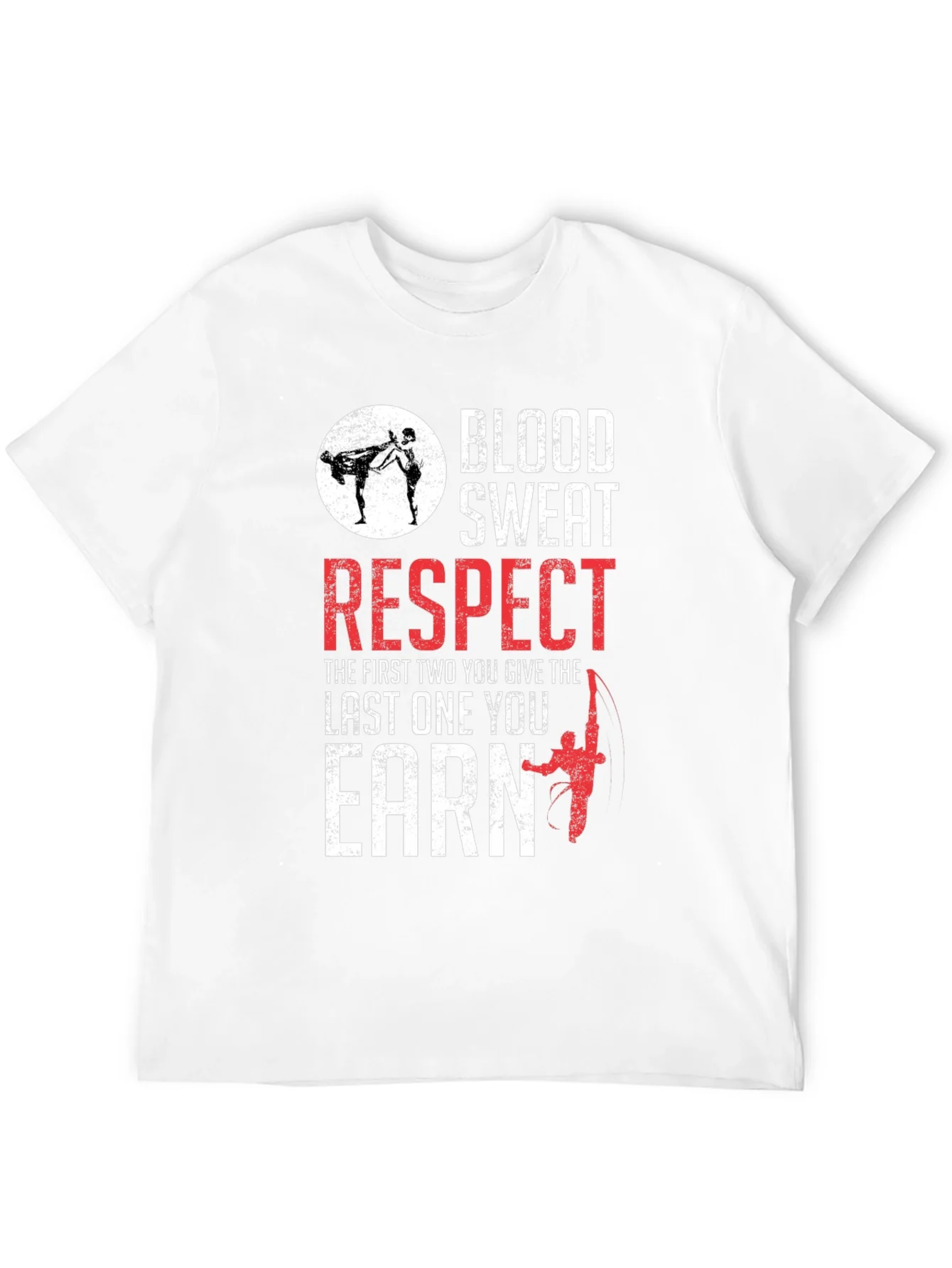 Camiseta Negra: Sangre Sudor Respeto - Artes Marciales