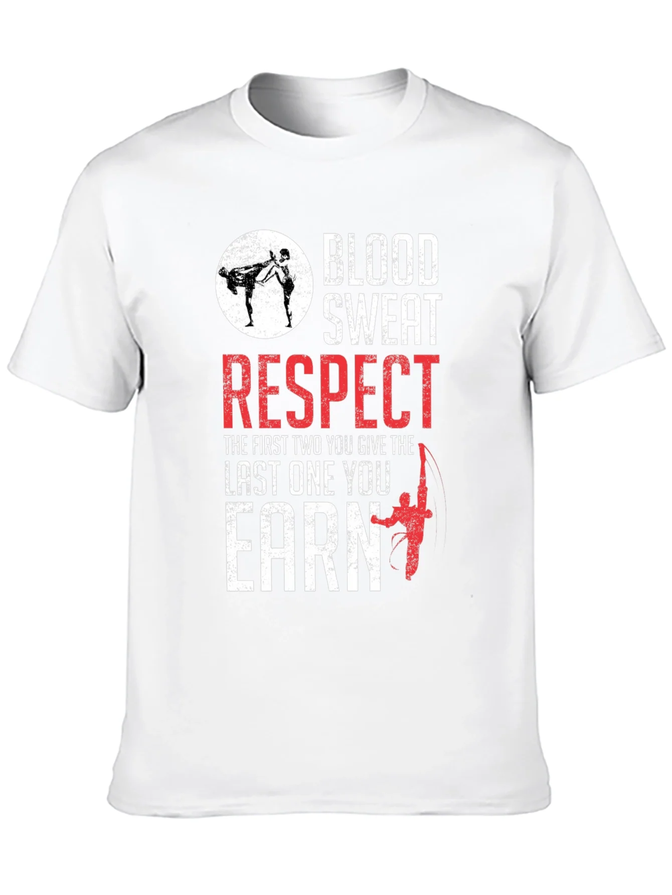 Camiseta Negra: Sangre Sudor Respeto - Artes Marciales