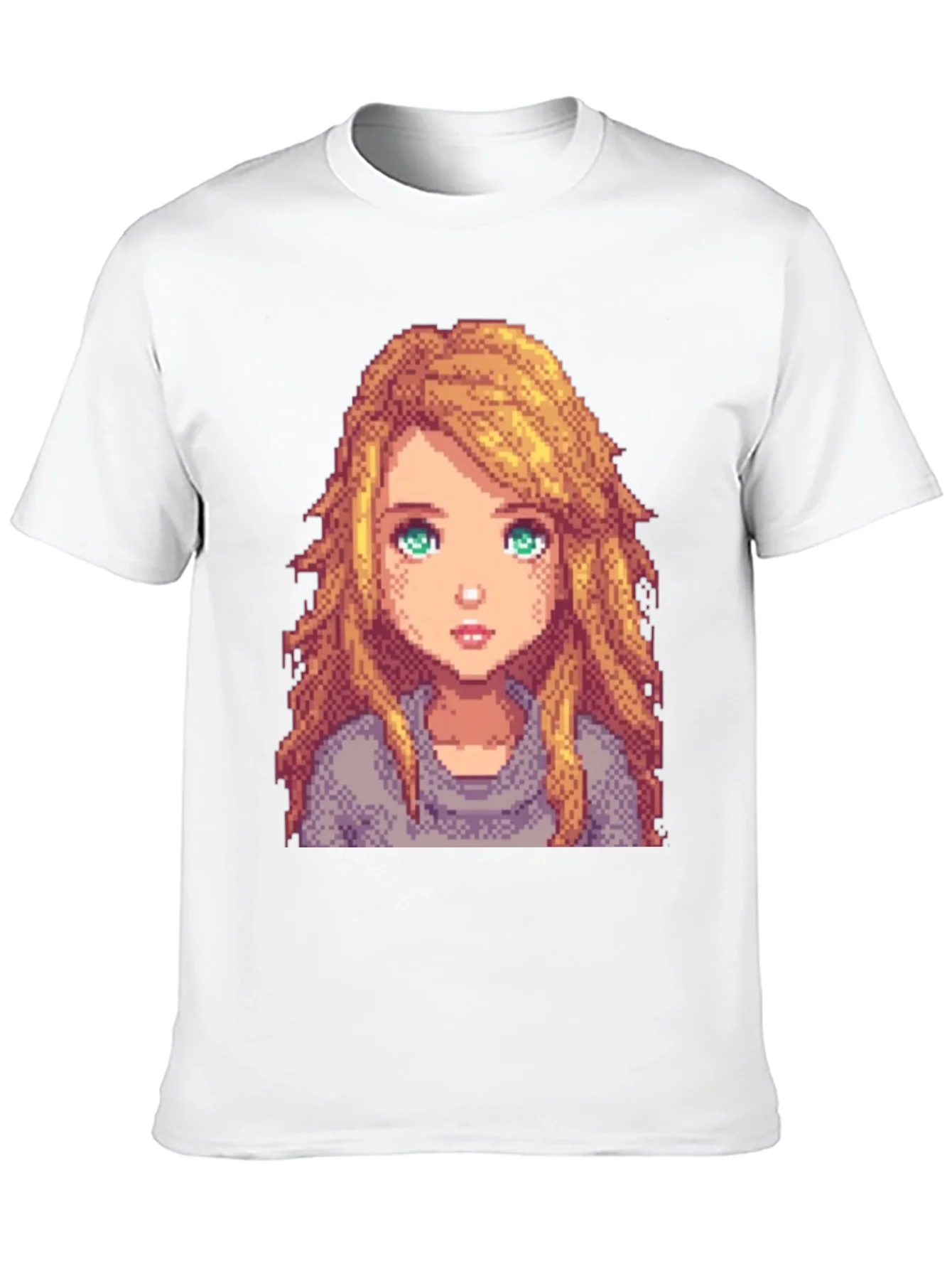 Rebbecca Pixel Art Girl Graphic T-Shirt