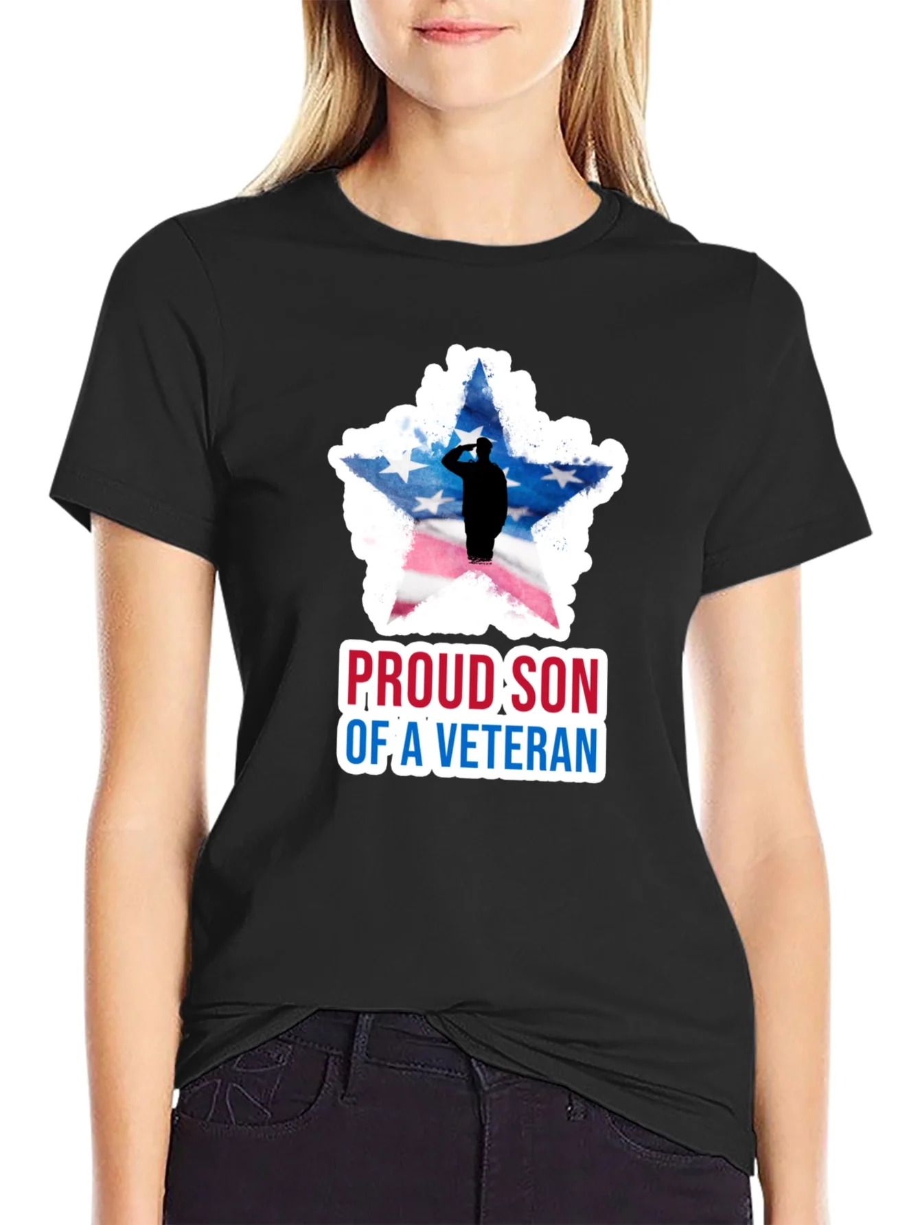 Rebbecca Proud Son Of A Veteran Graphic Tee