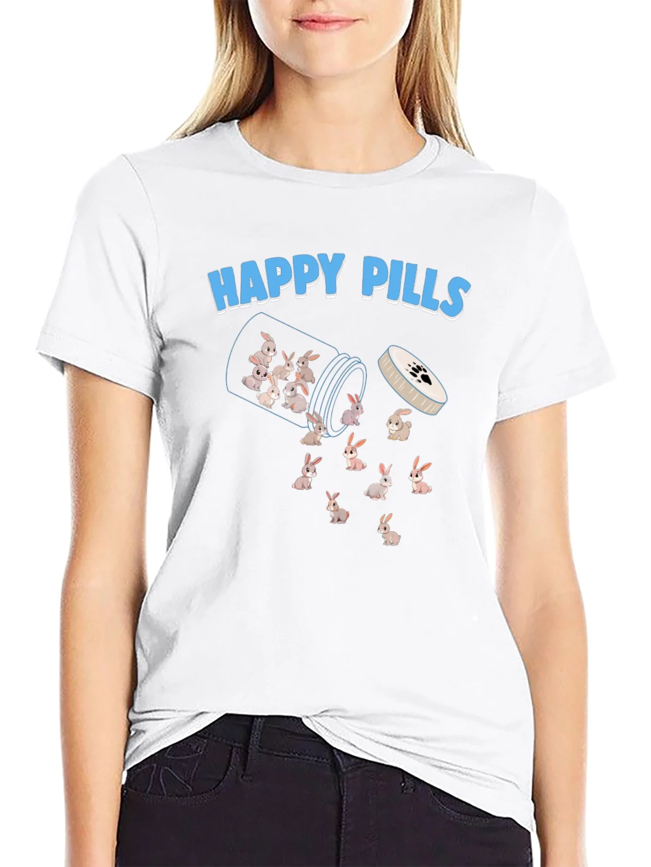 Camiseta P¨ªldoras de Felicidad con Conejos