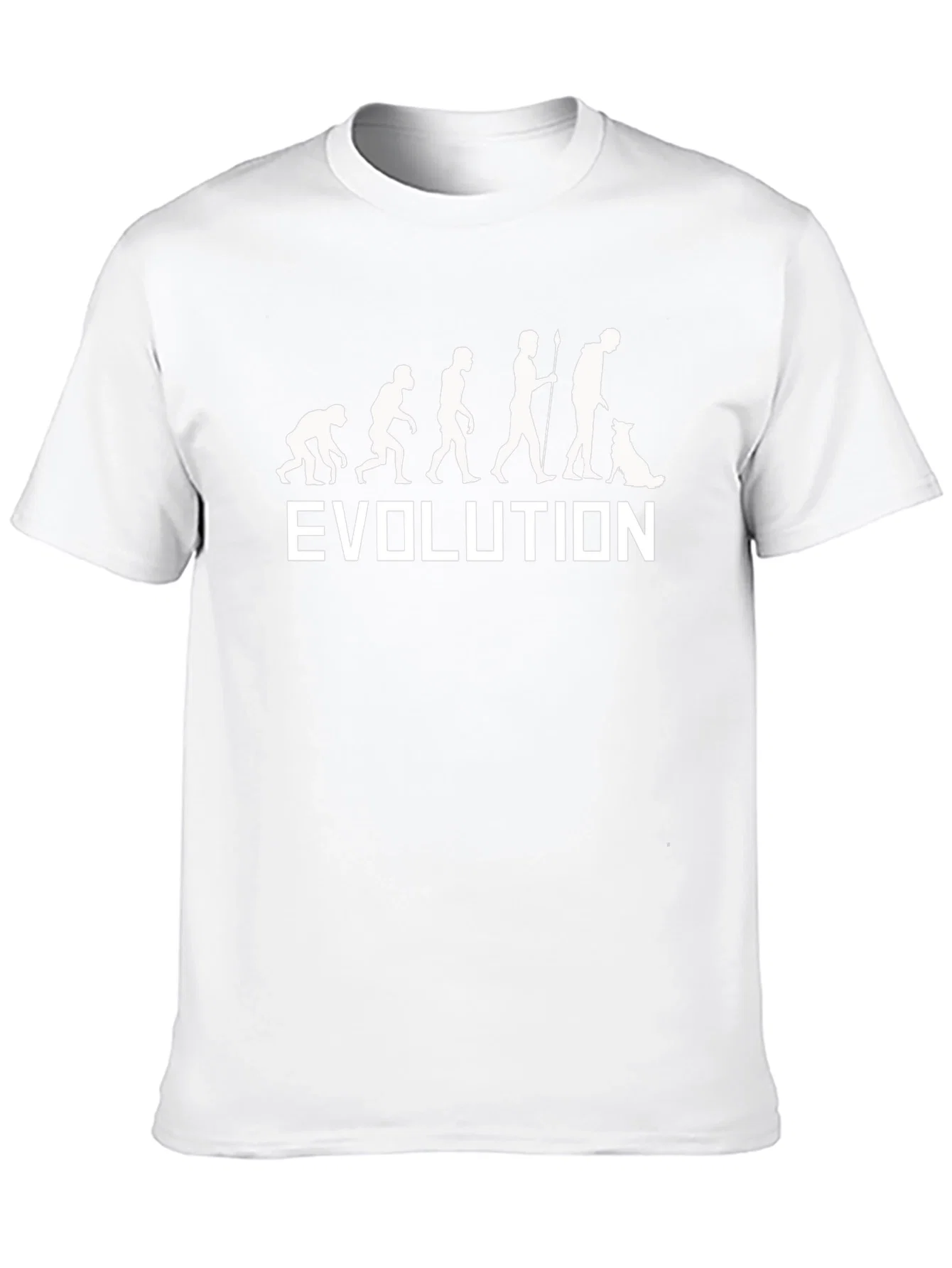 Rebbecca Evolution of Man & Dog Black T-Shirt