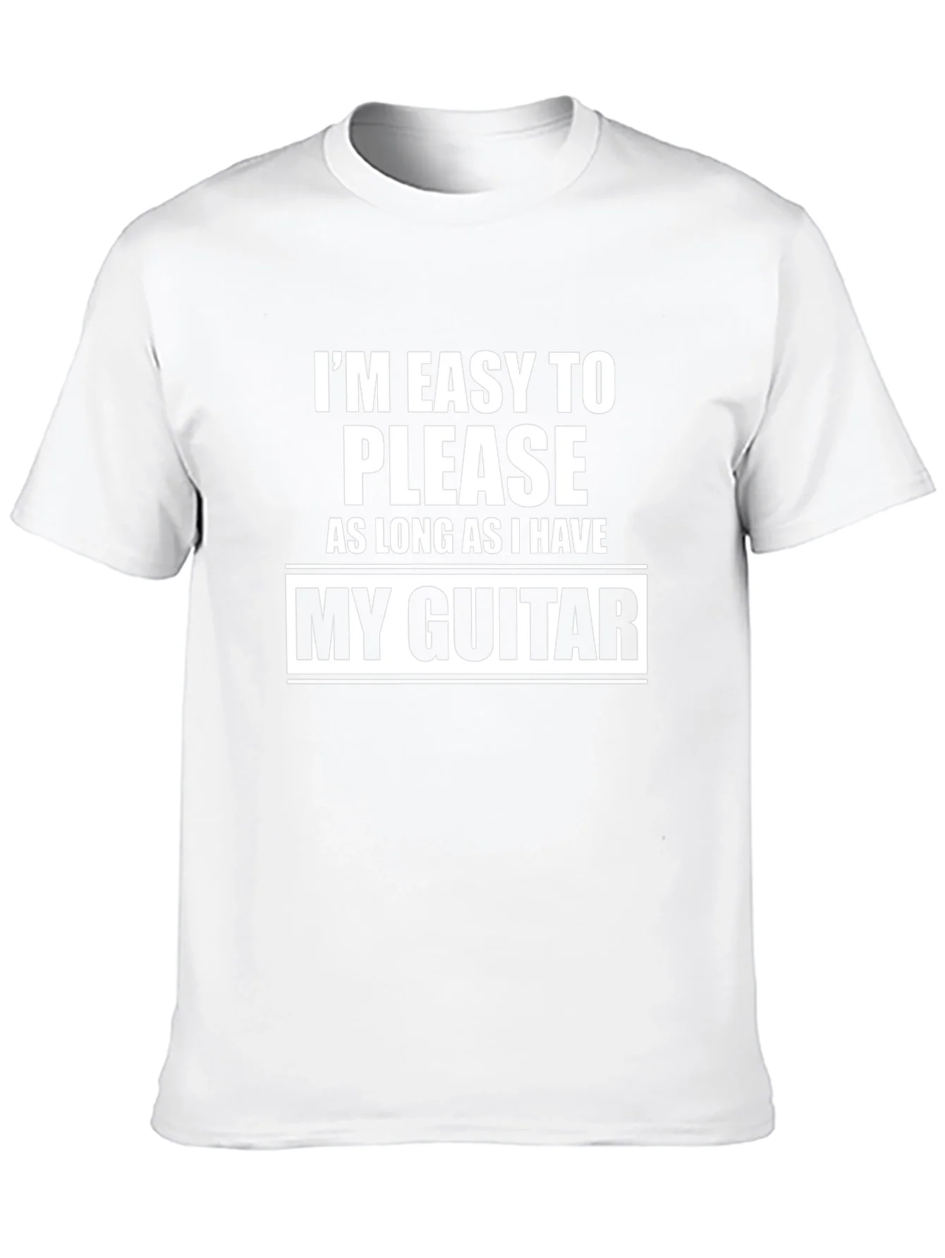 Camiseta Negra: Soy f¨¢cil de complacer con mi guitarra