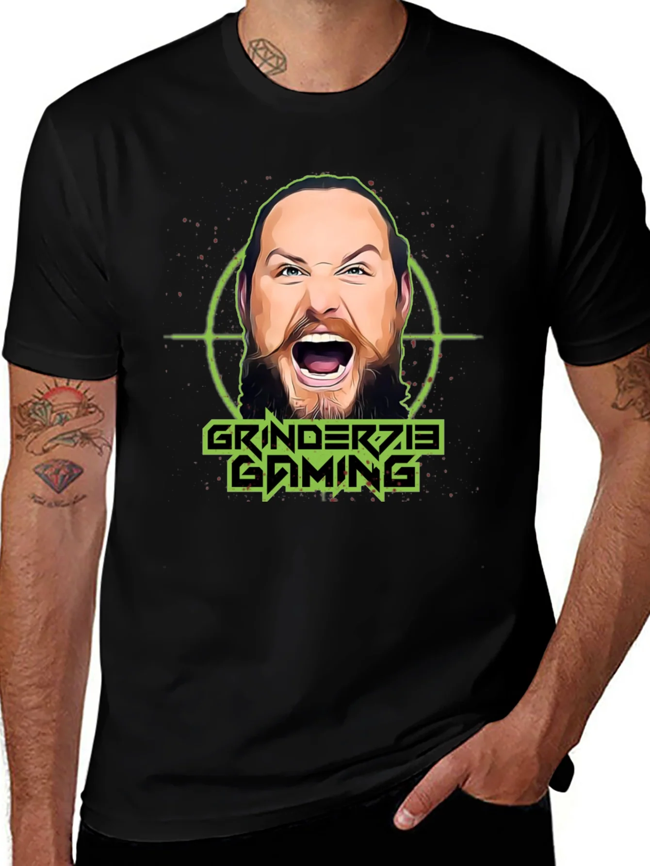 Camiseta Grinderzie Gaming Negra Unisex