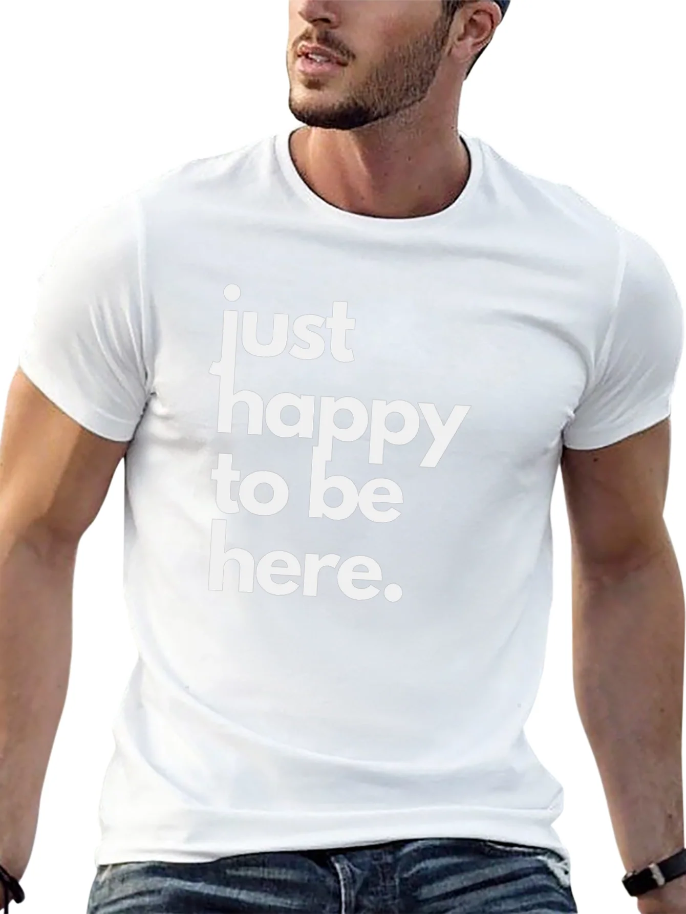 Rebbecca Just Happy To Be Here Black T-Shirt