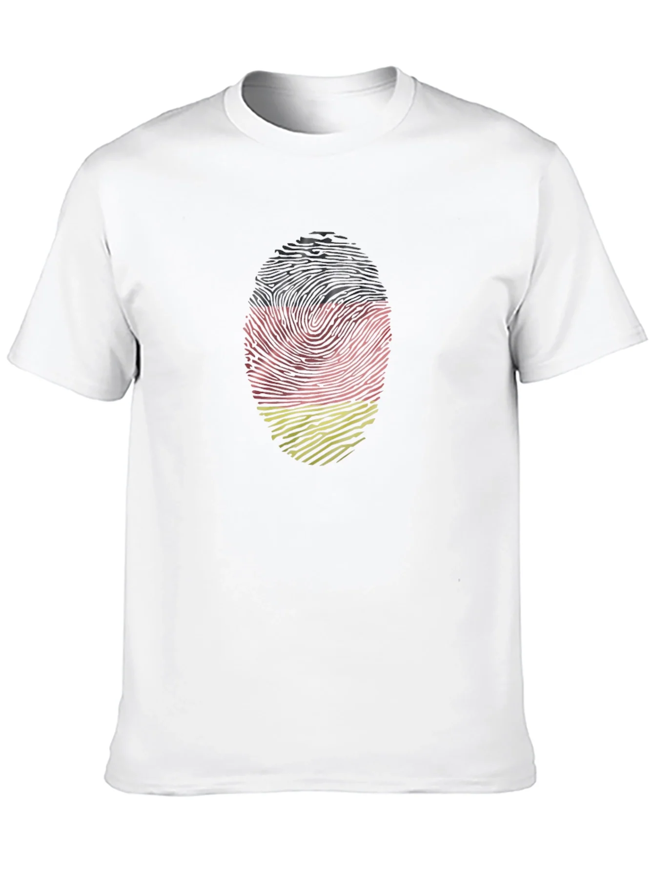 Rebbecca German Fingerprint Flag T-Shirt - Black