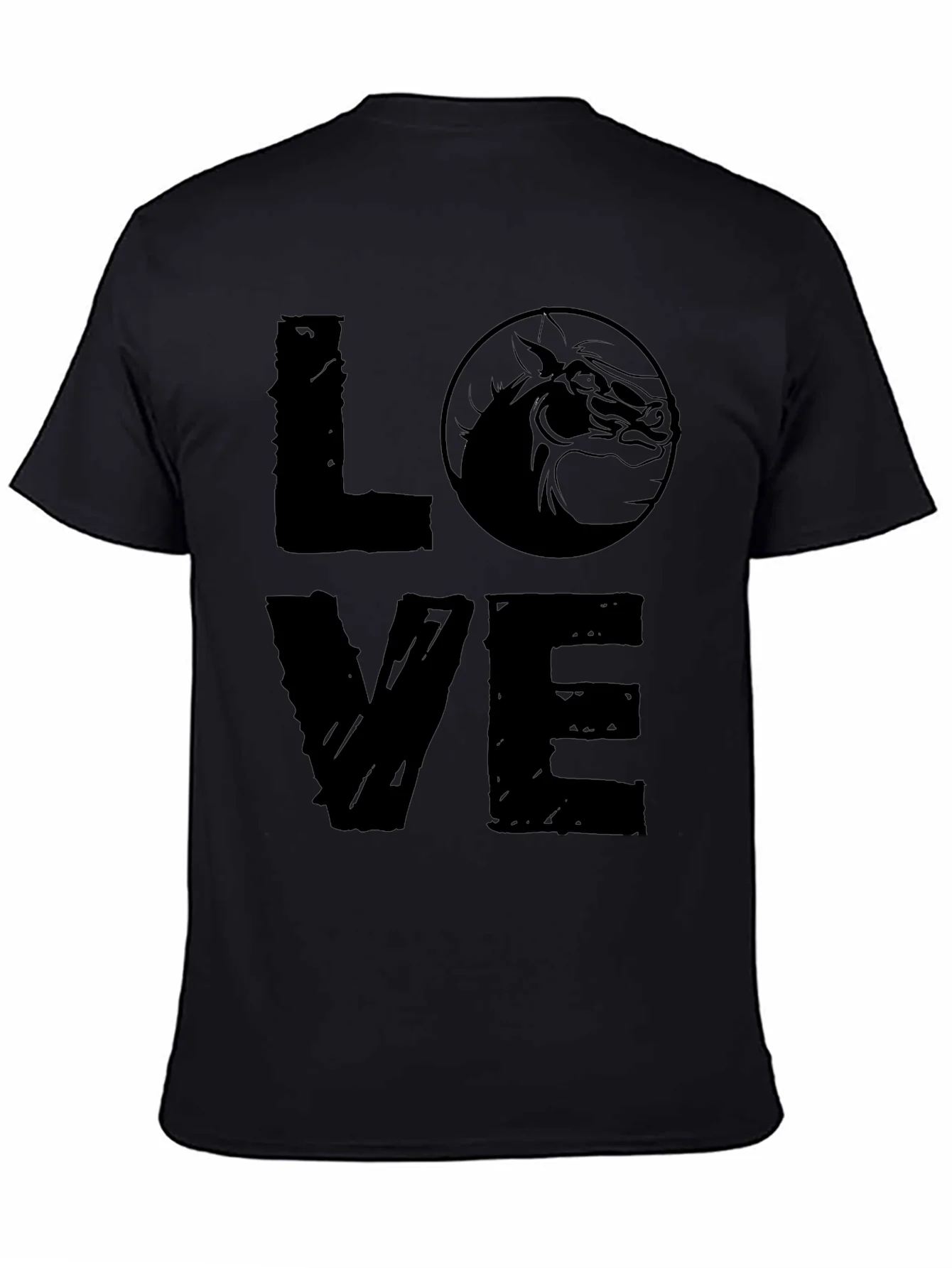 Camiseta Negra LOVE Caballo - Estilo Casual