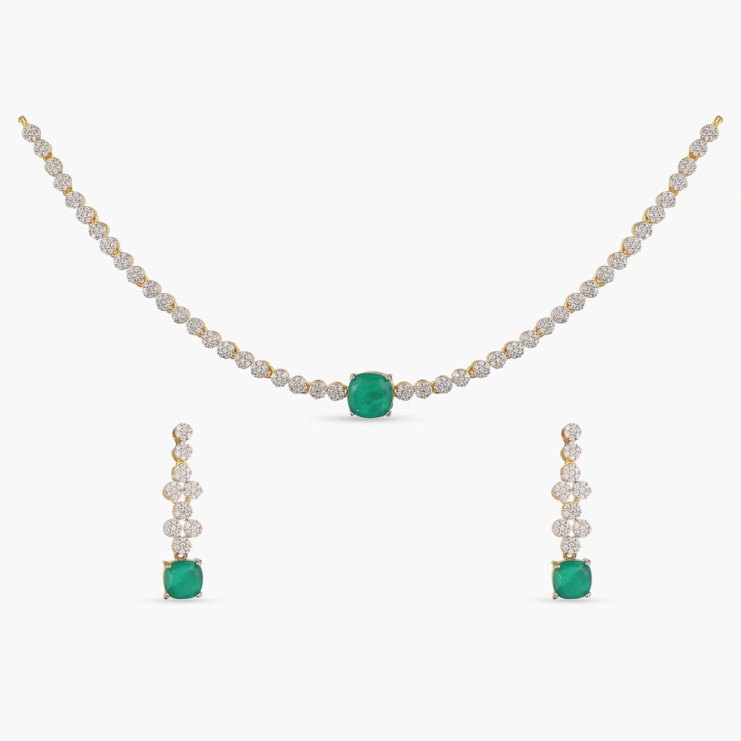 Star Shine CZ Necklace Set