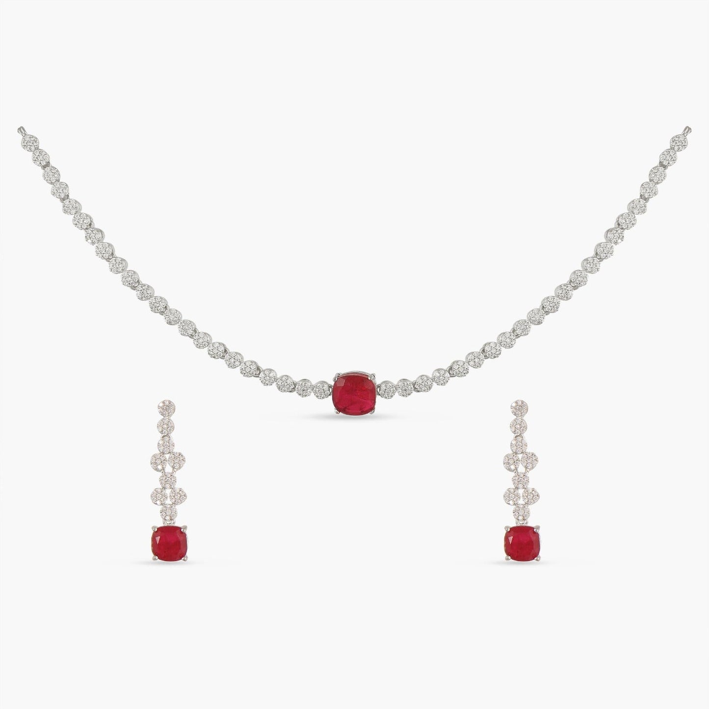 Star Shine CZ Necklace Set
