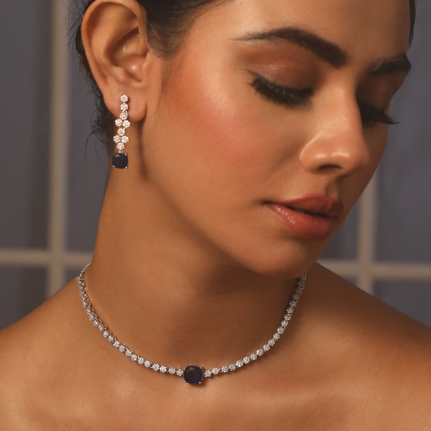 Star Shine CZ Necklace Set