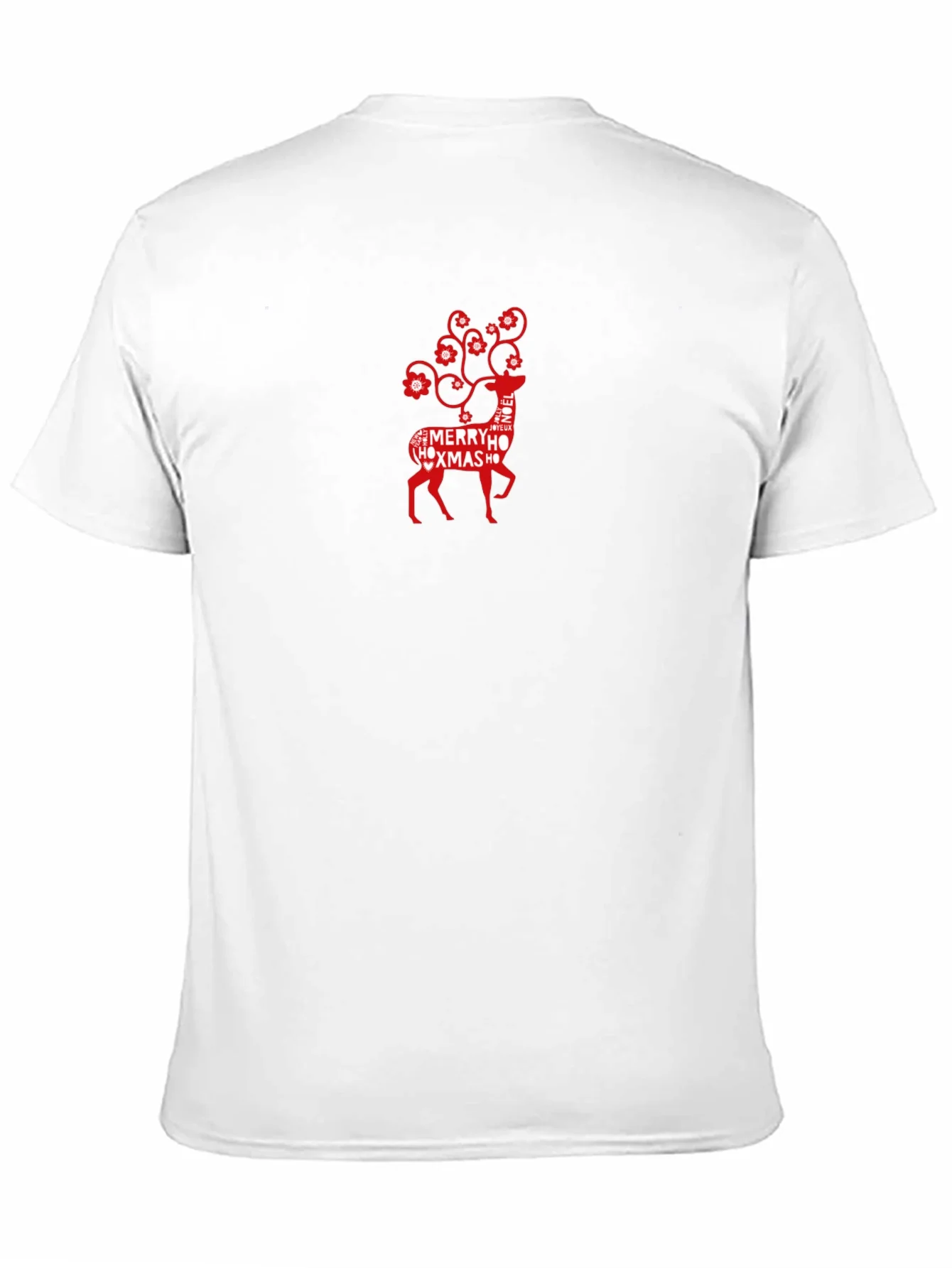 Camiseta Negra Navide?a Reno Festivo