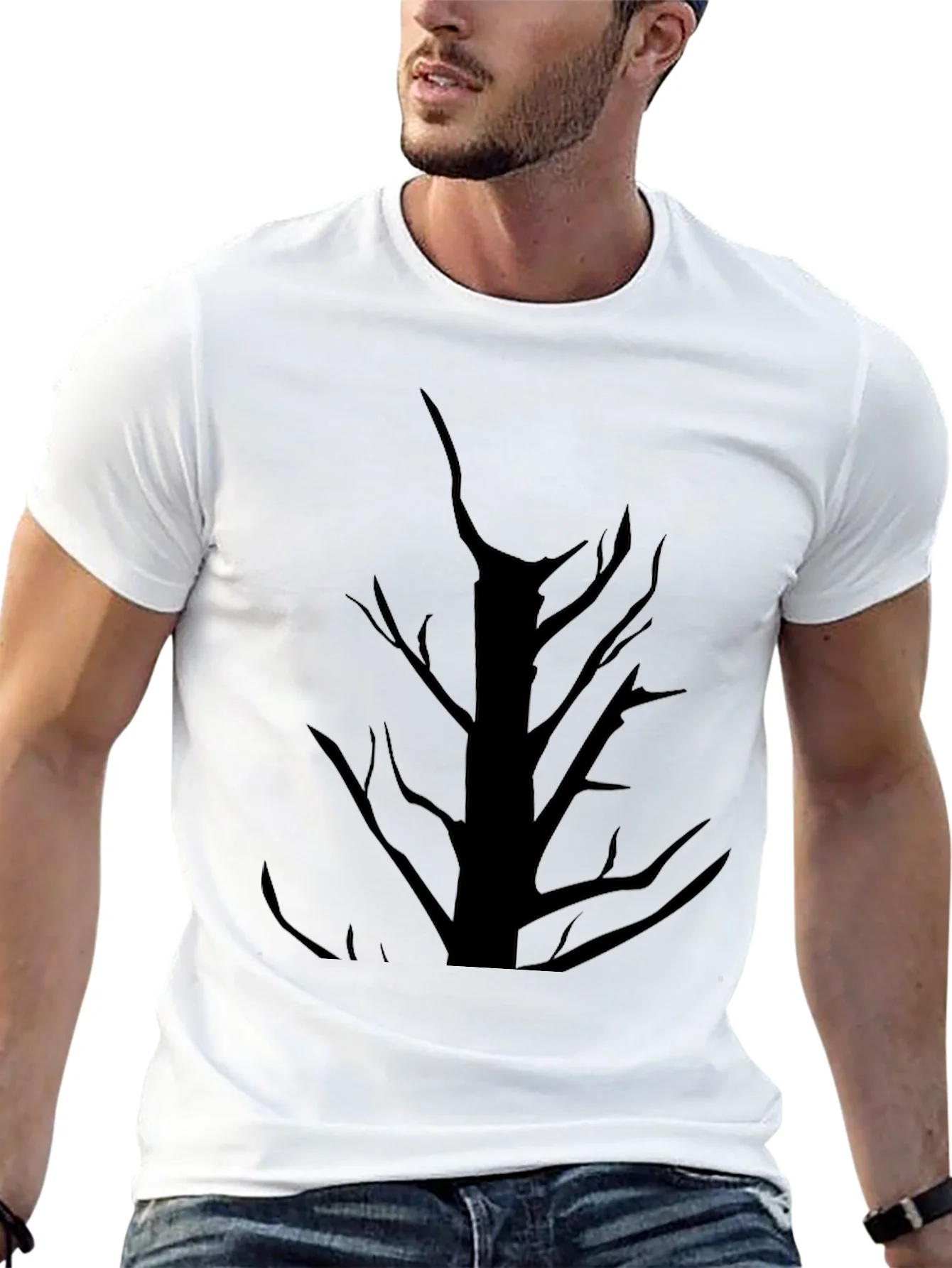 Rebbecca Mens Black Tree Graphic T-Shirt
