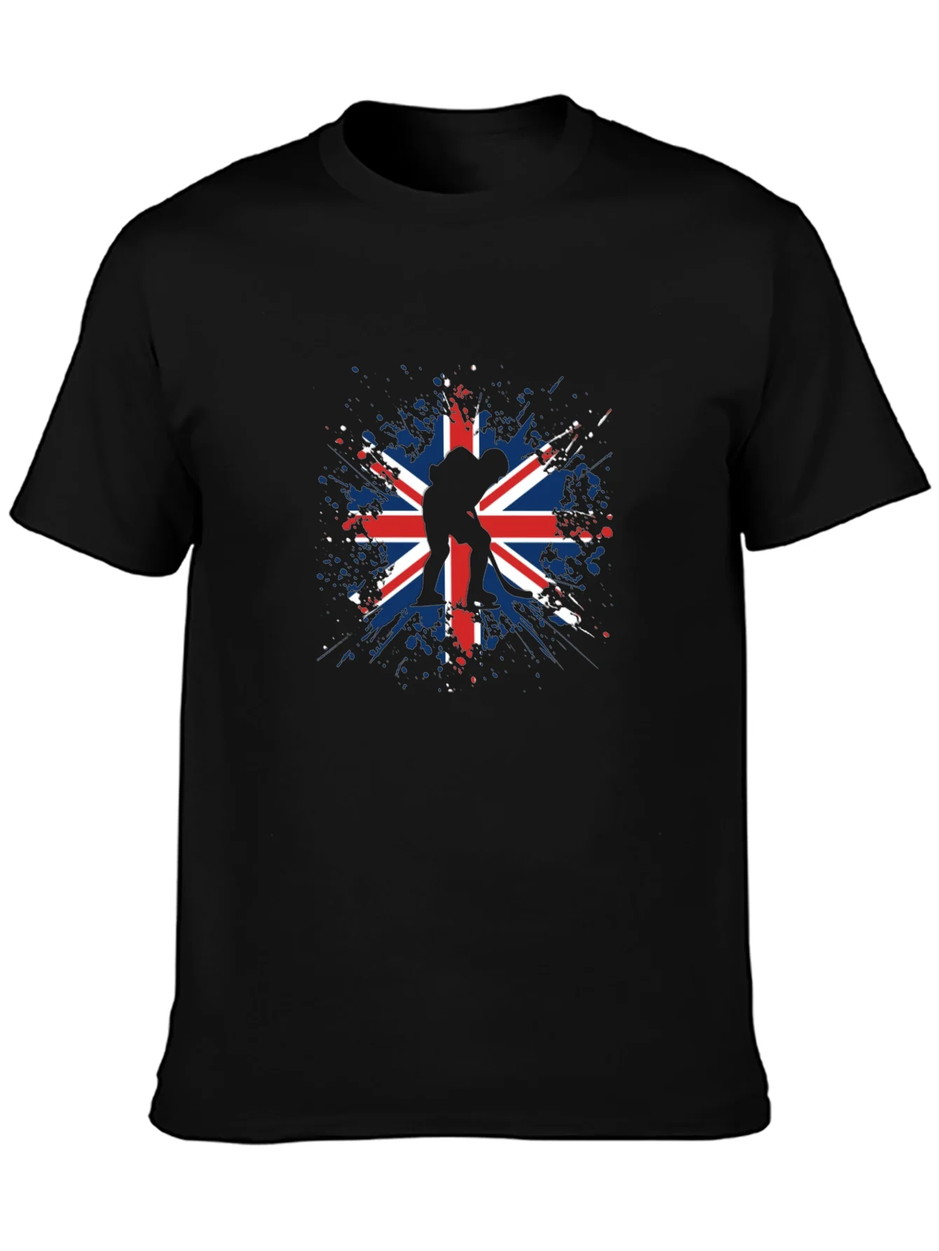 Camiseta Negra Union Jack Hockey