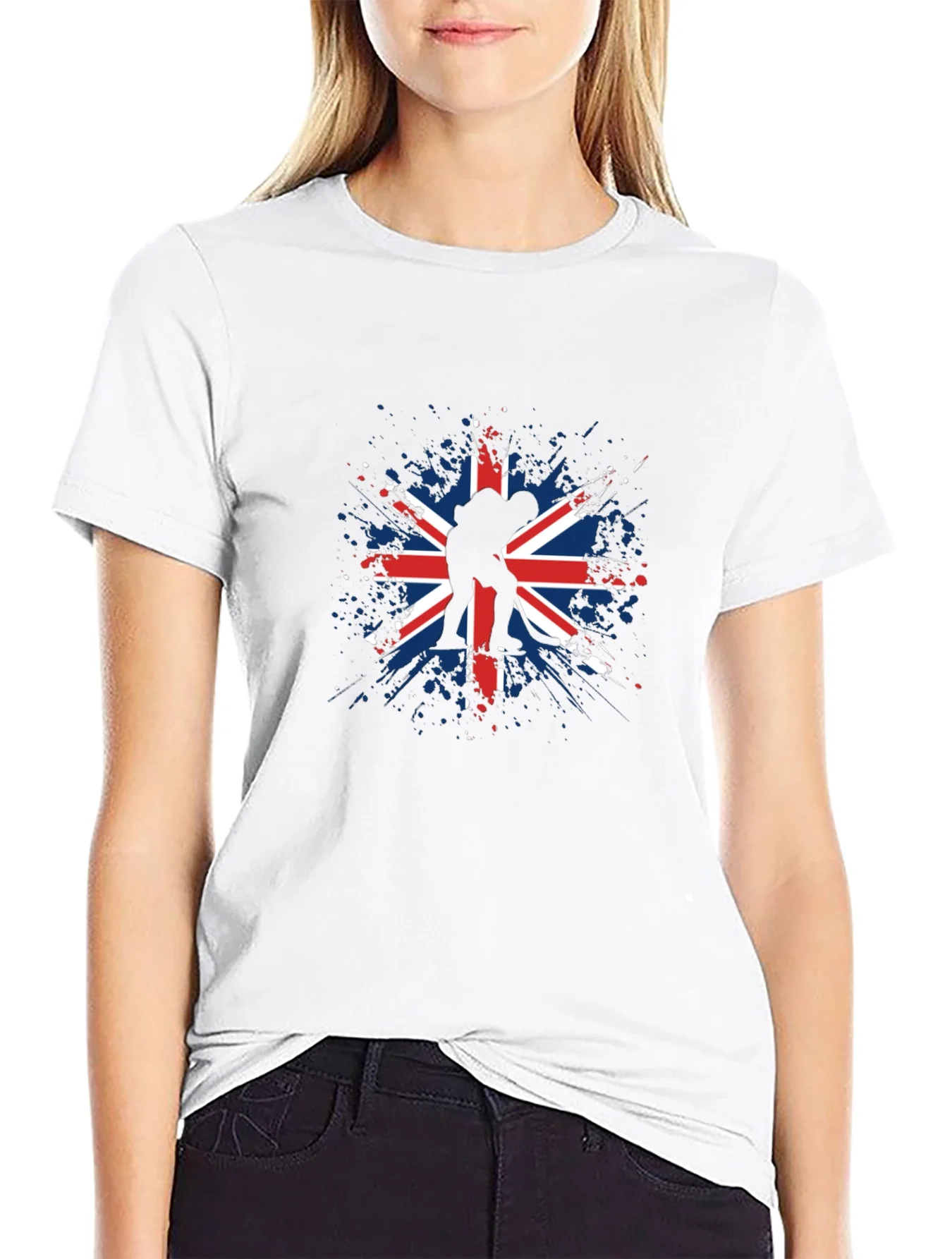 Camiseta Negra Union Jack Hockey