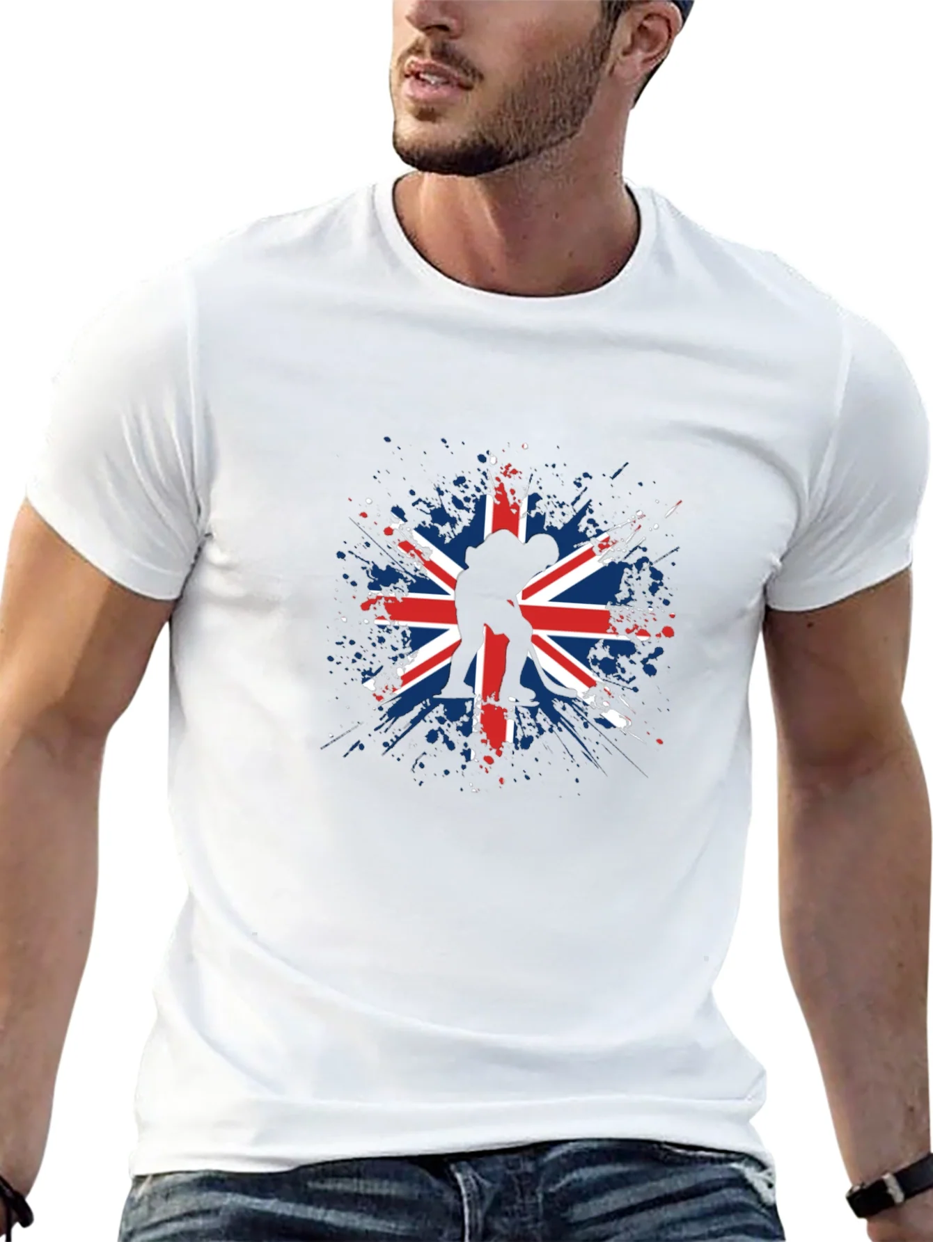 Camiseta Negra Union Jack Hockey
