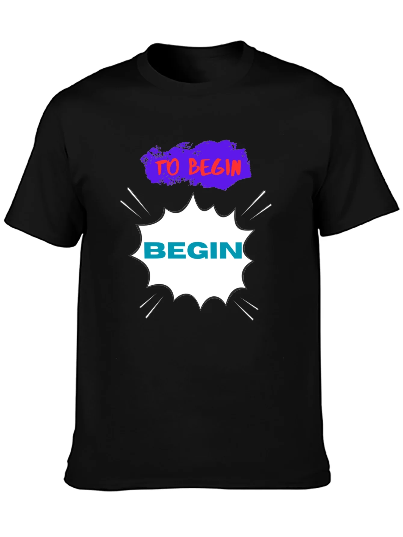 Camiseta Negra Hombre - Dise?o To Begin