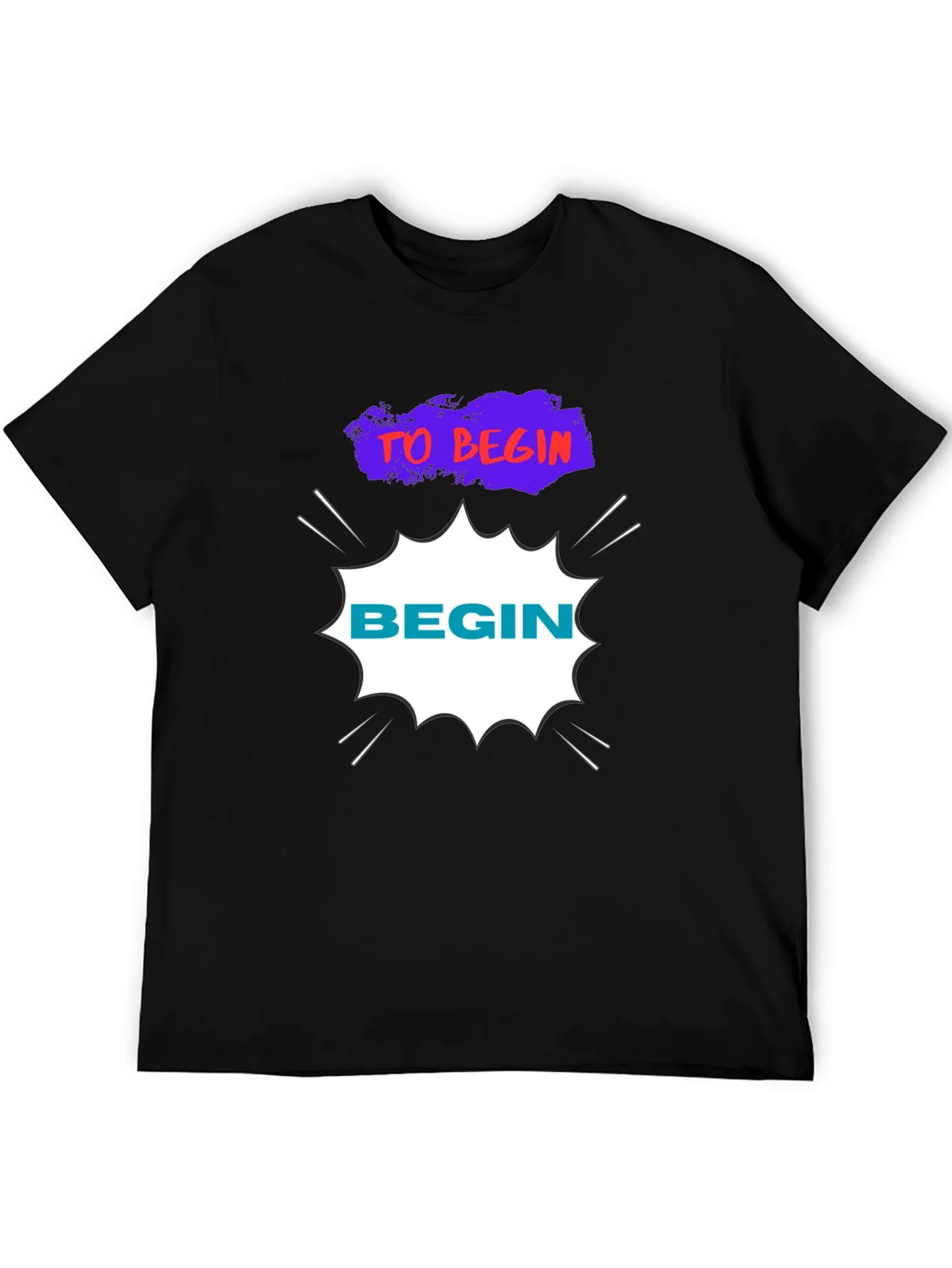 Camiseta Negra Hombre - Dise?o To Begin