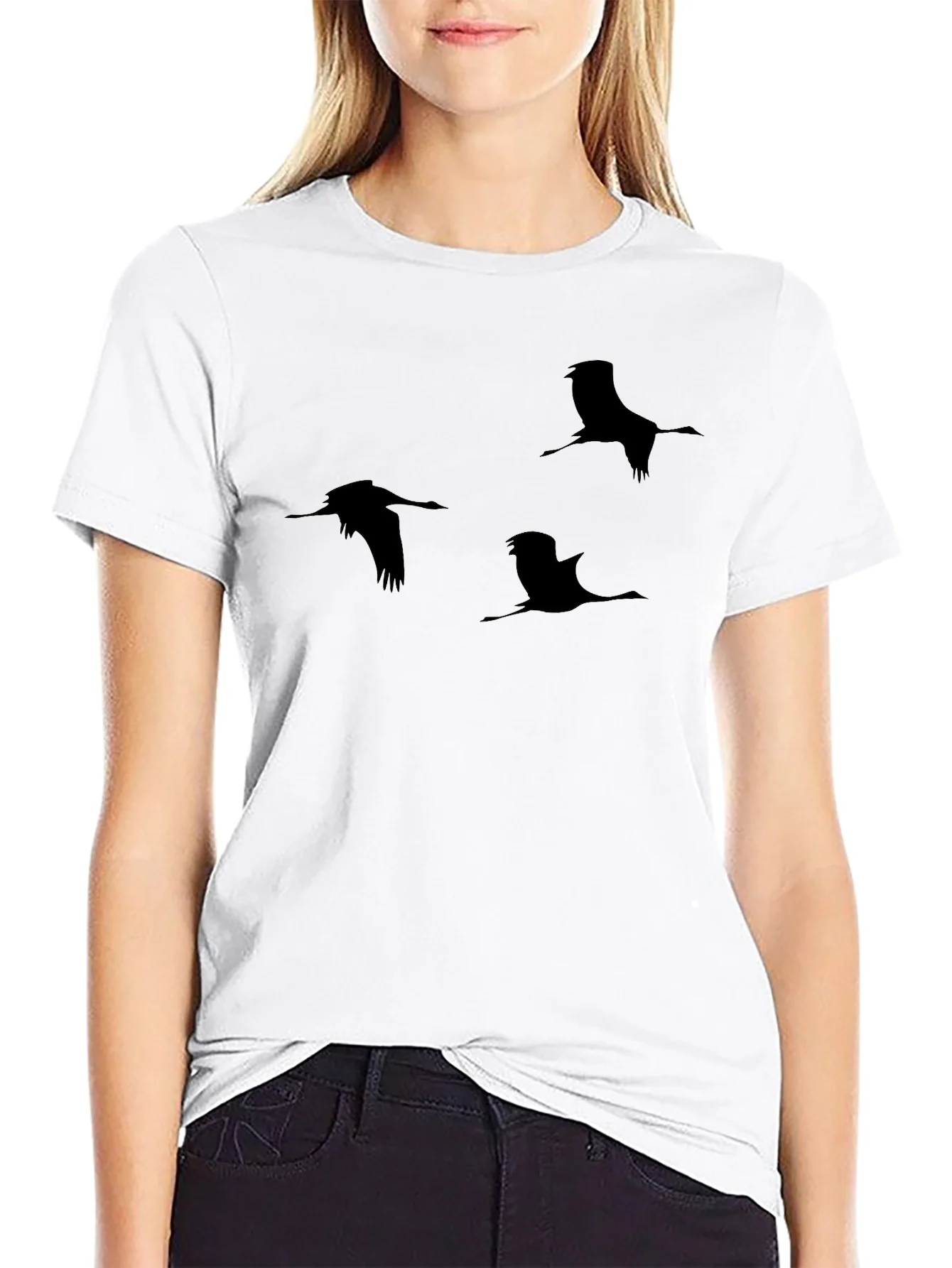 Rebbecca Black Crane Silhouette T-Shirt