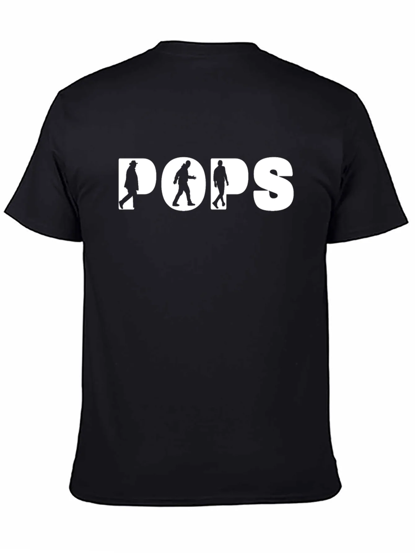 Camiseta Negra POPS con Siluetas