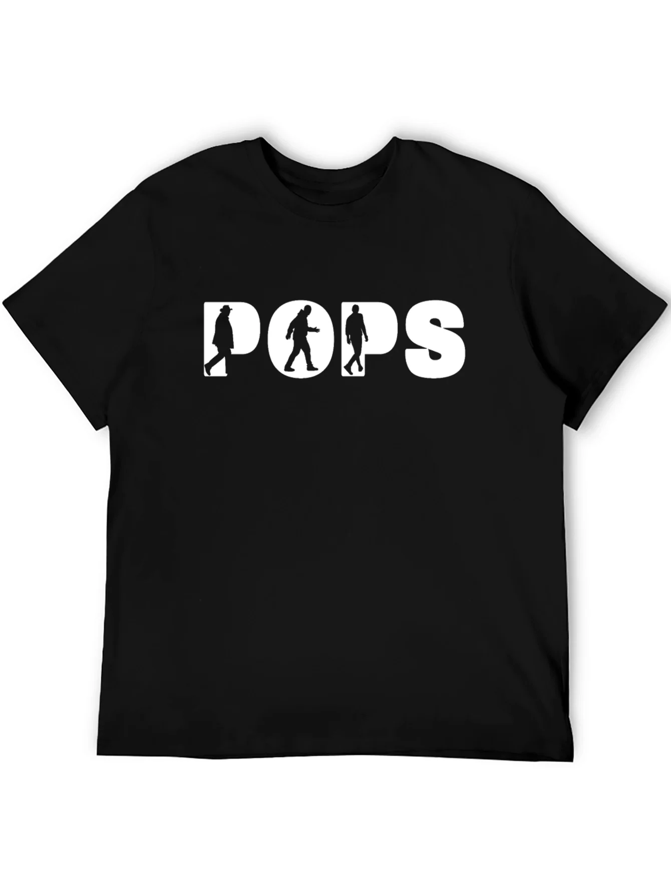 Camiseta Negra POPS con Siluetas