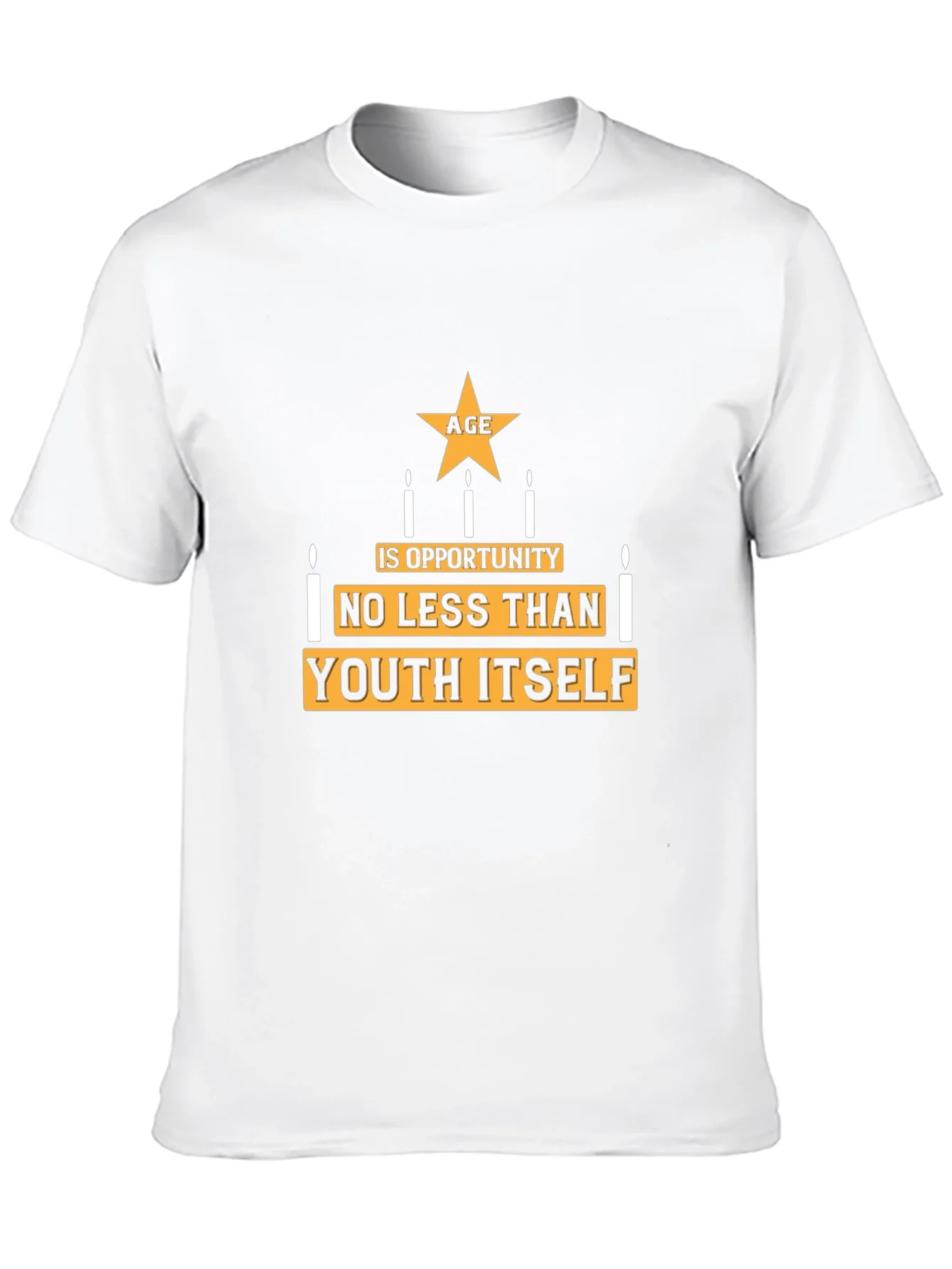 Camiseta Negra con Dise?o La Edad es Oportunidad