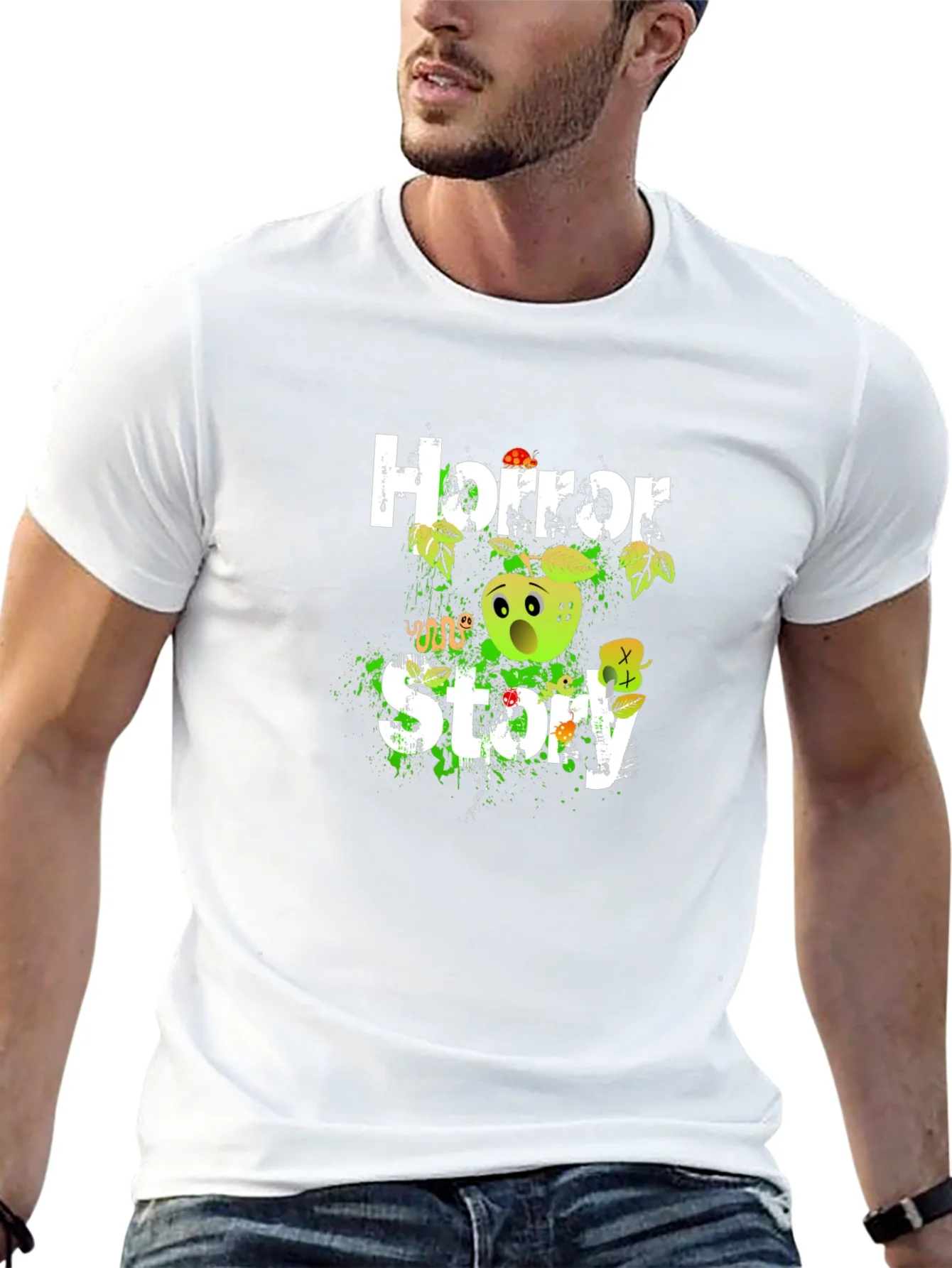 Camiseta Negra Horror Story para Halloween