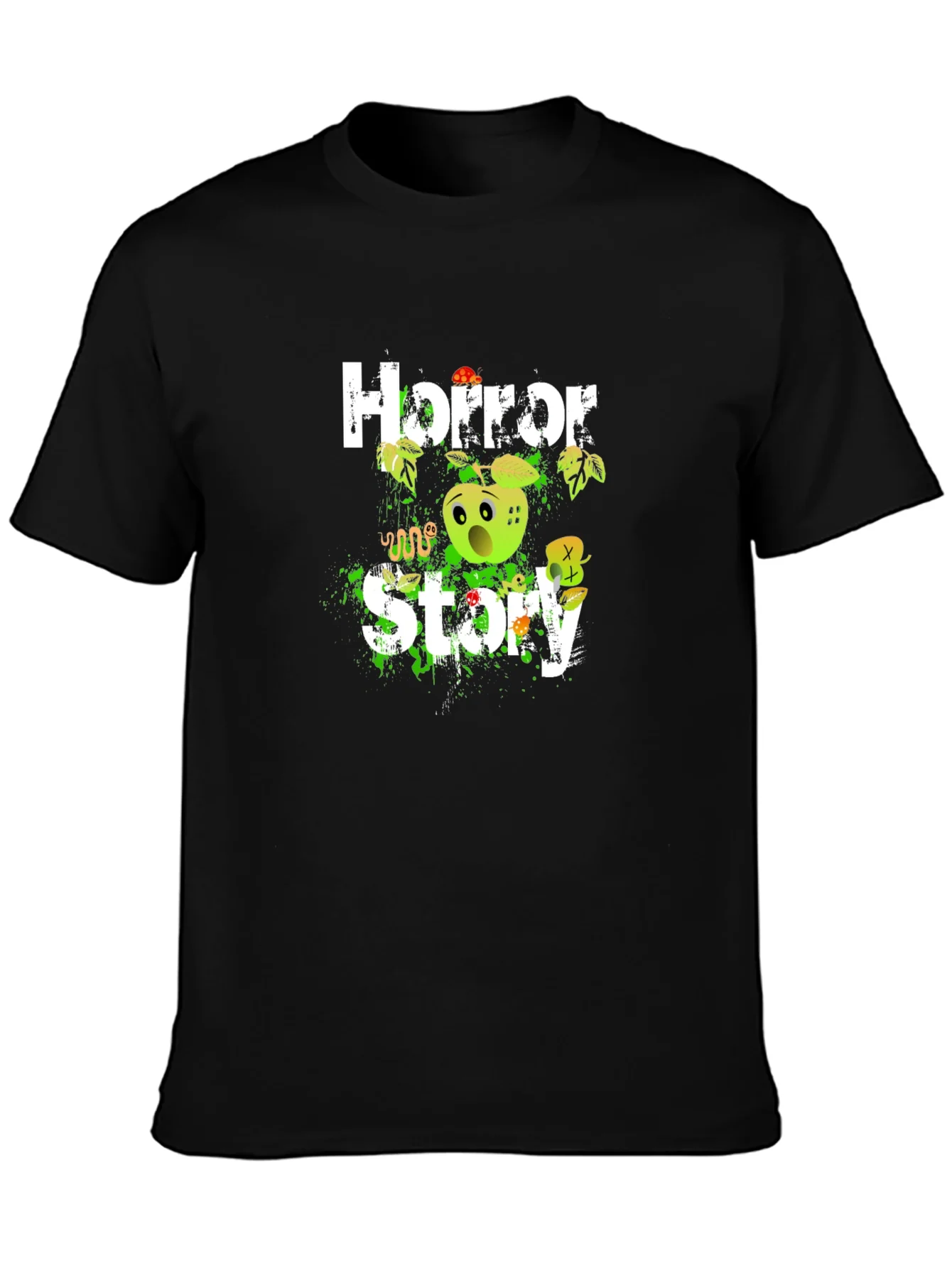 Camiseta Negra Horror Story para Halloween