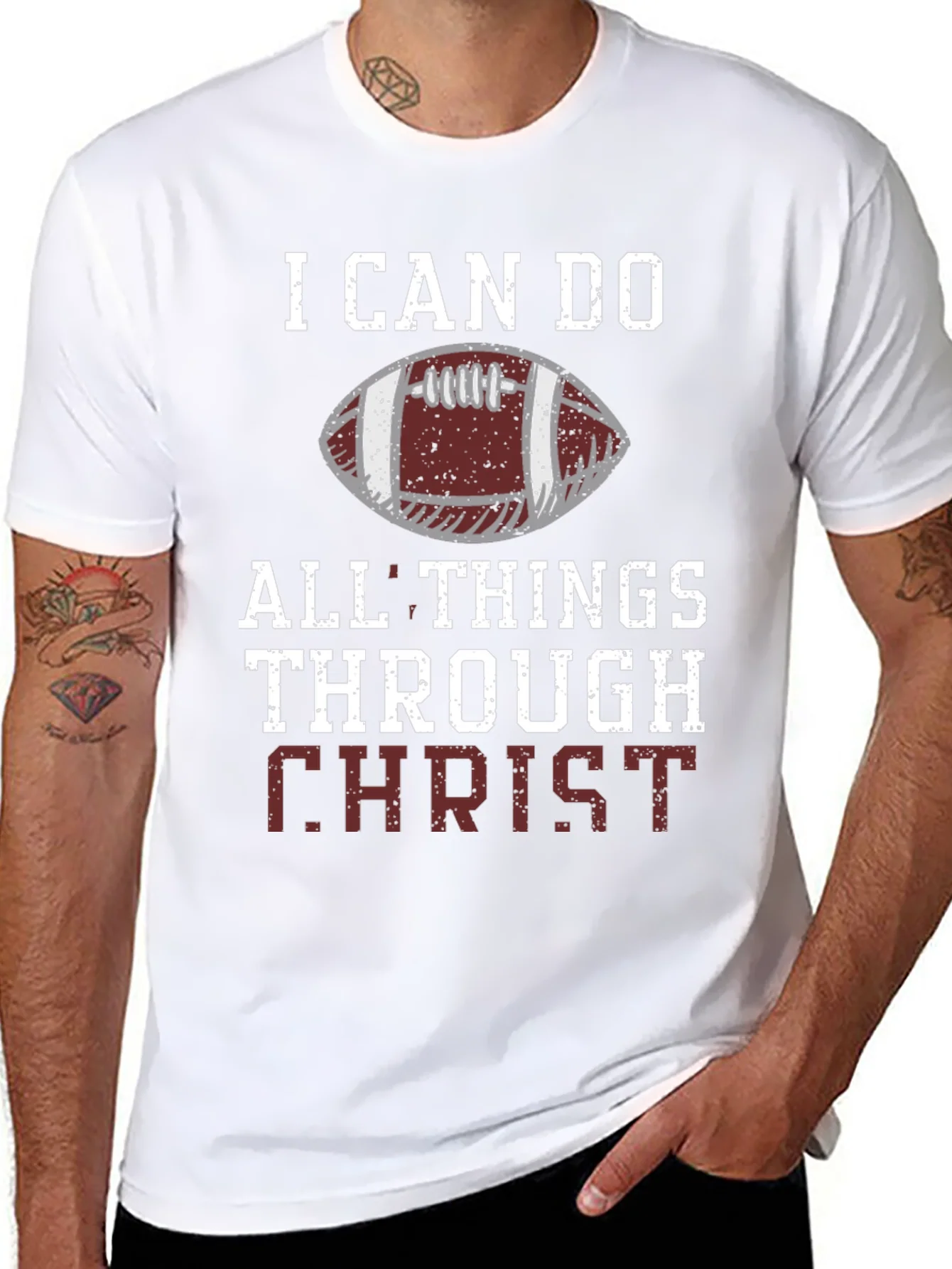 Camiseta Cristiana F¨²tbol Americano: Todo a Trav¨¦s de Cristo