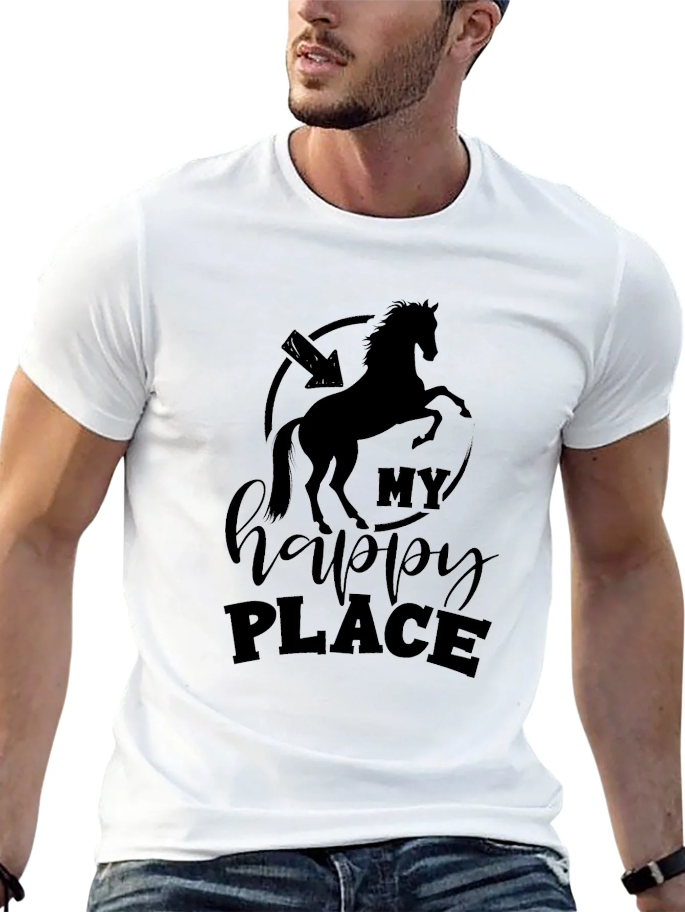 Rebbecca My Happy Place Horse Graphic Tee