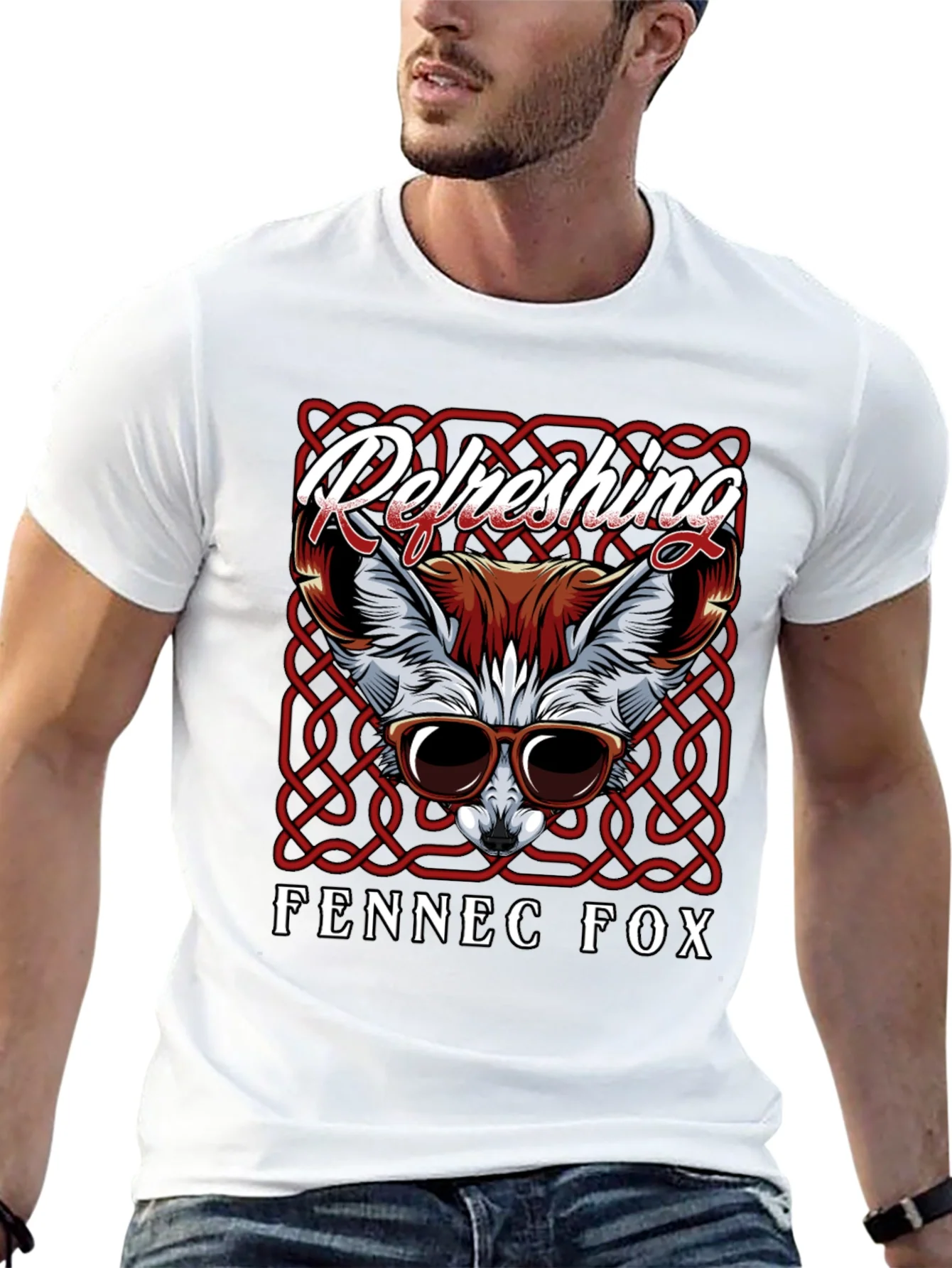 Camiseta Negra Zorro Fennec Refrescante