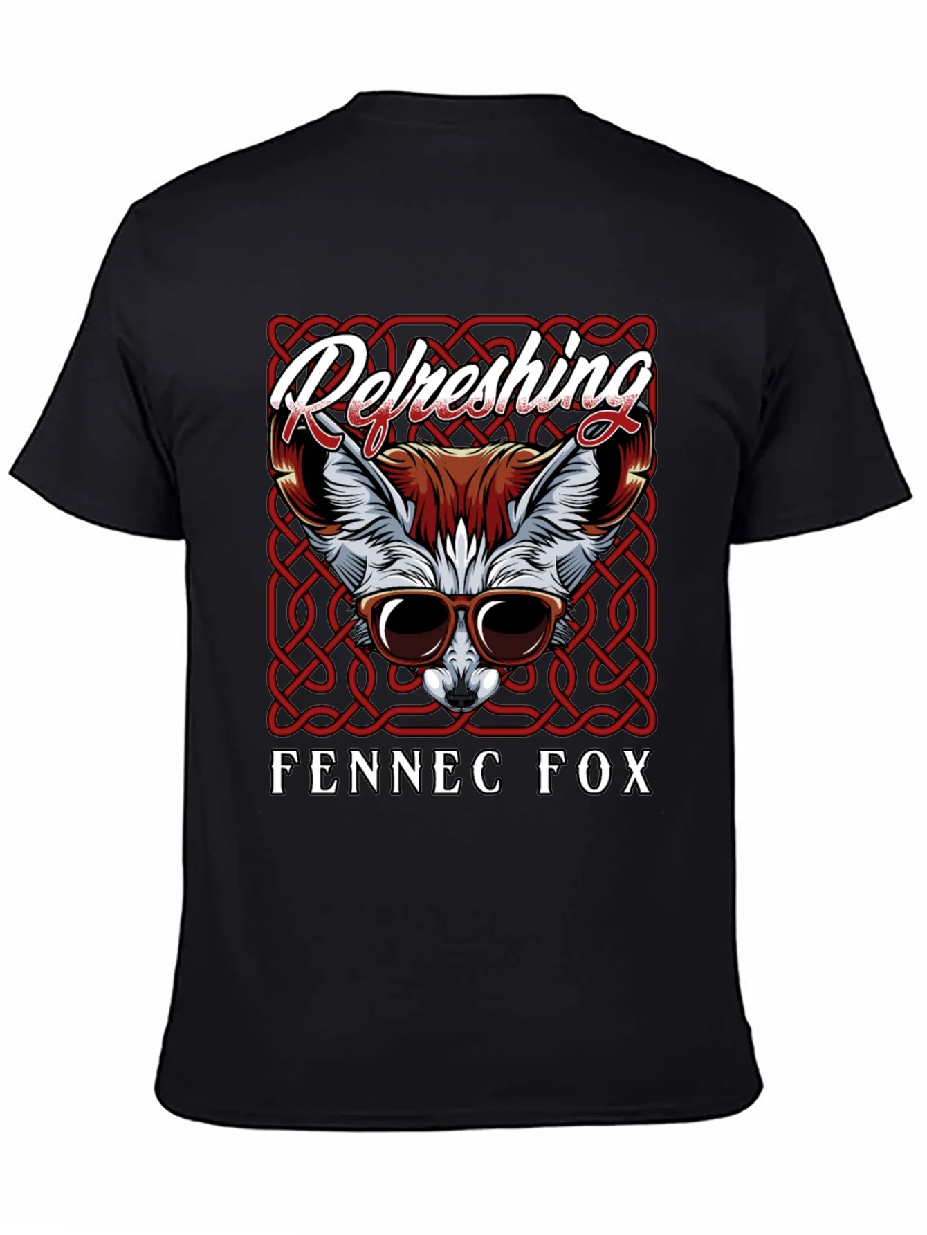 Camiseta Negra Zorro Fennec Refrescante