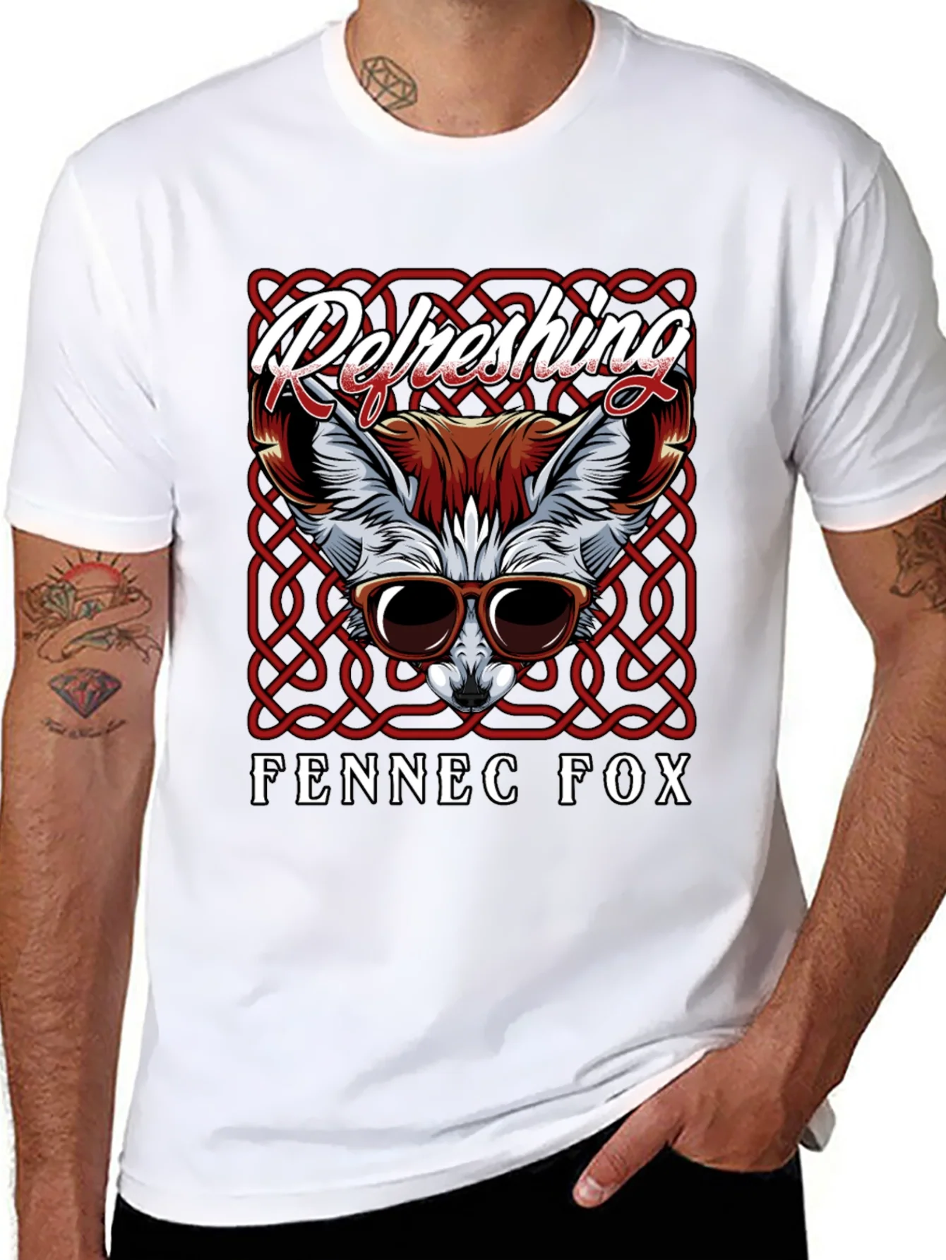 Camiseta Negra Zorro Fennec Refrescante