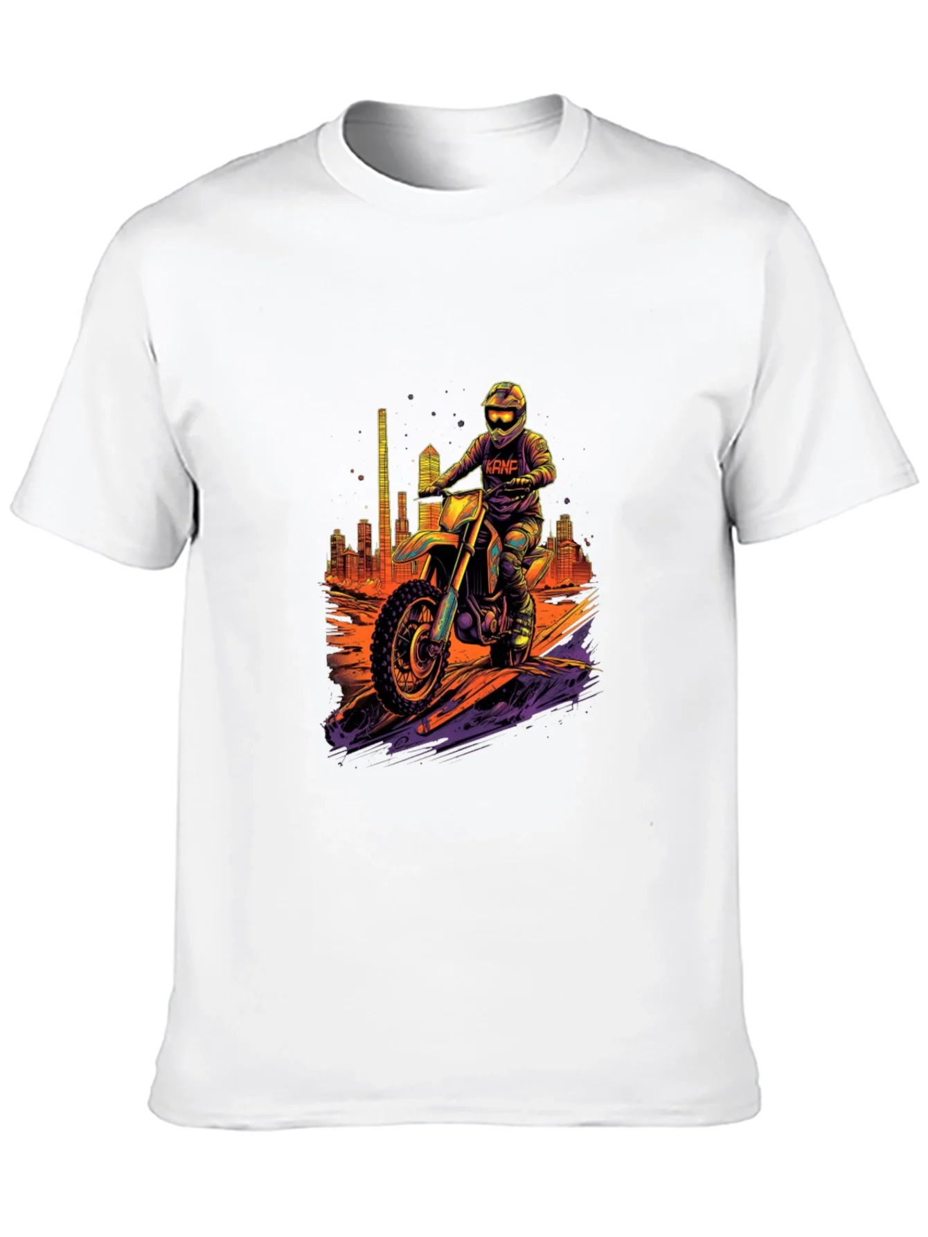 Camiseta Negra Motocross Ciudad