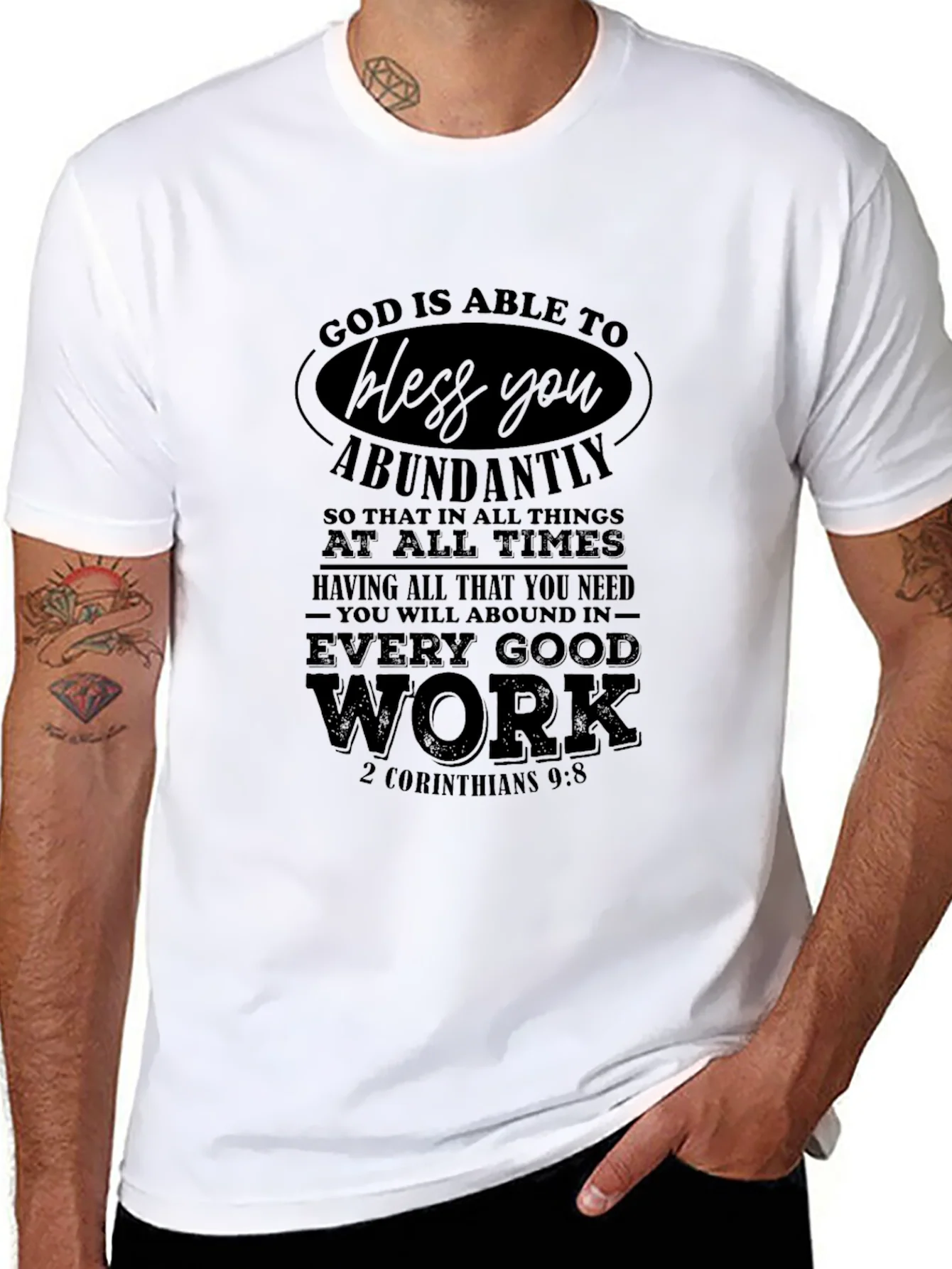 Rebbecca God is Able Black T-Shirt - Christian Apparel