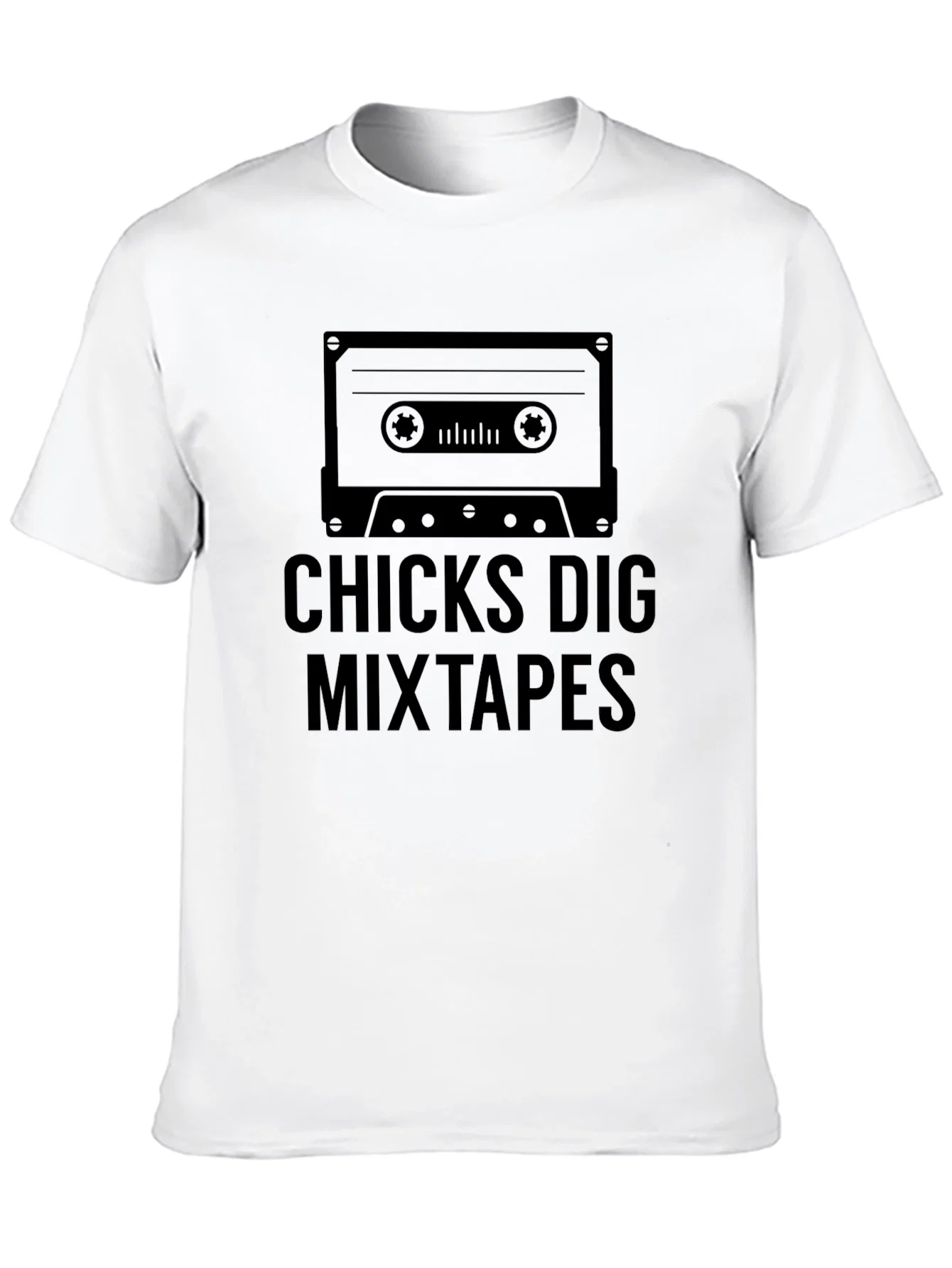 Rebbecca Chicks Dig Mixtapes Graphic Tee - Black