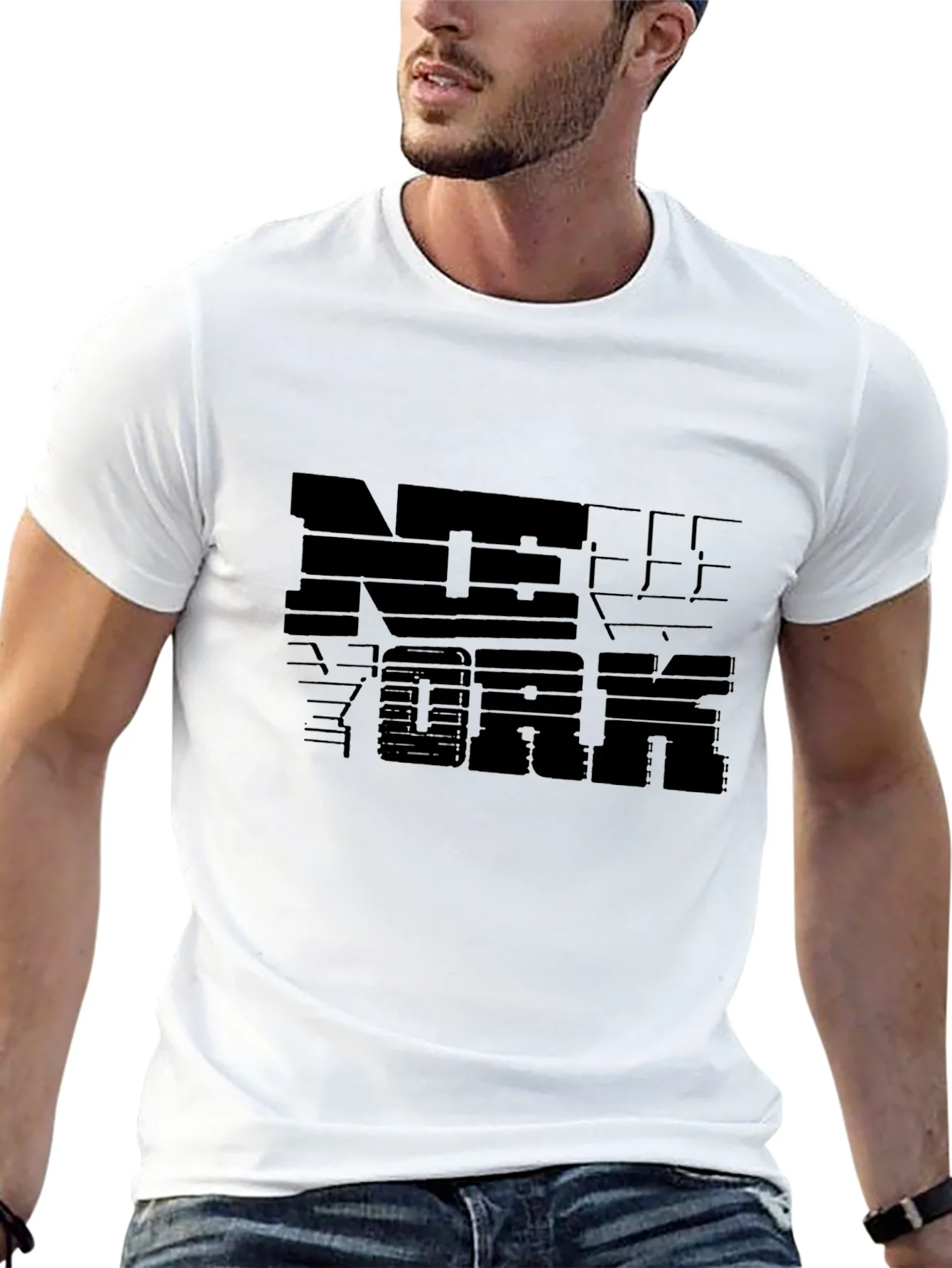 Camiseta Negra New York Estilo Urbano