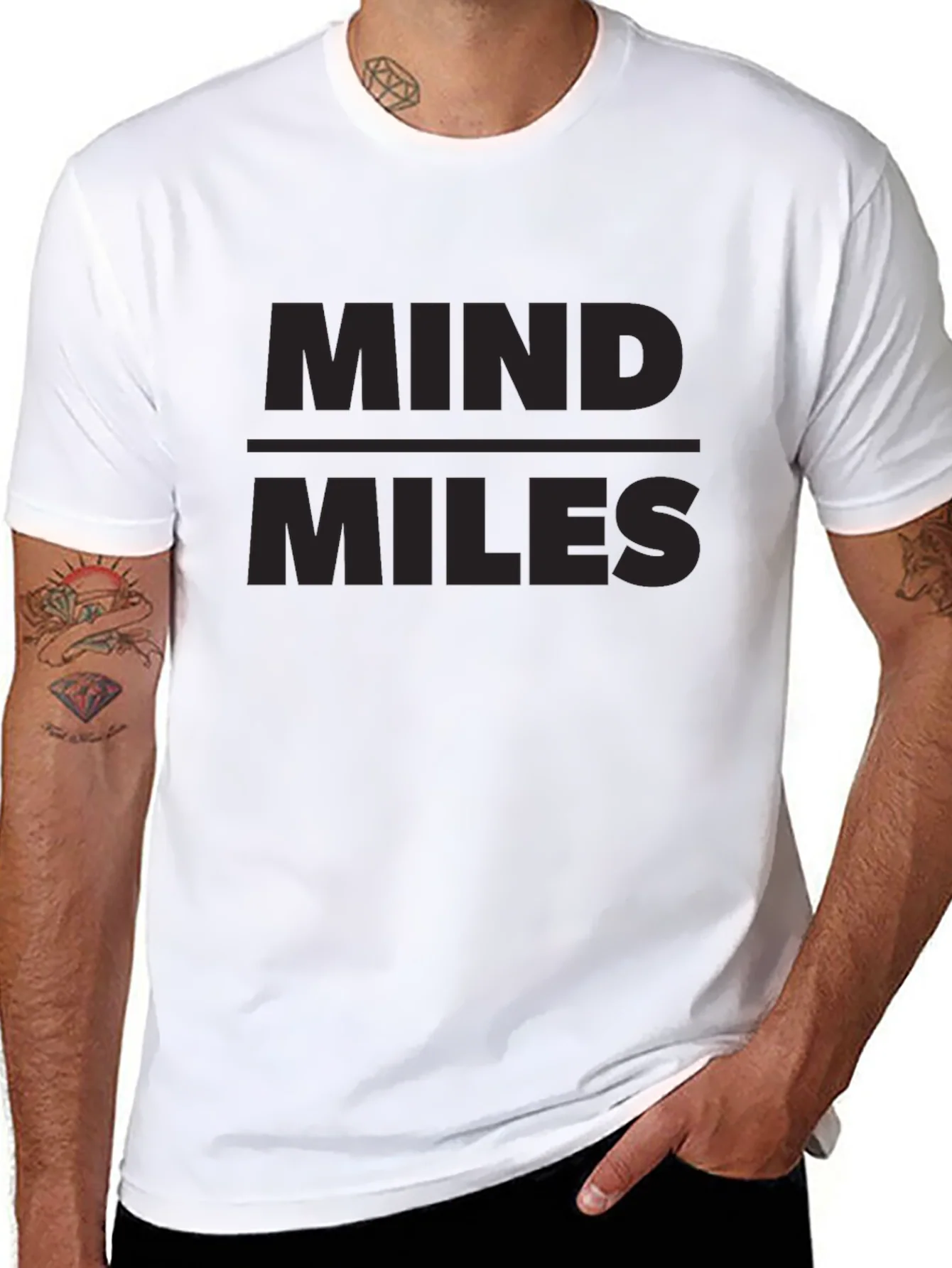 Camiseta Negra Mind Miles para Hombre